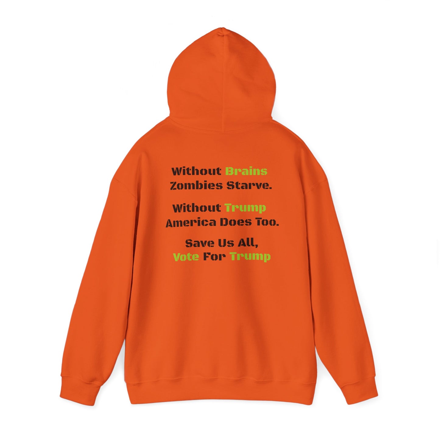 Save Zombies, Vote Trump – Halloween & Election Crossover Gildan Hoodie