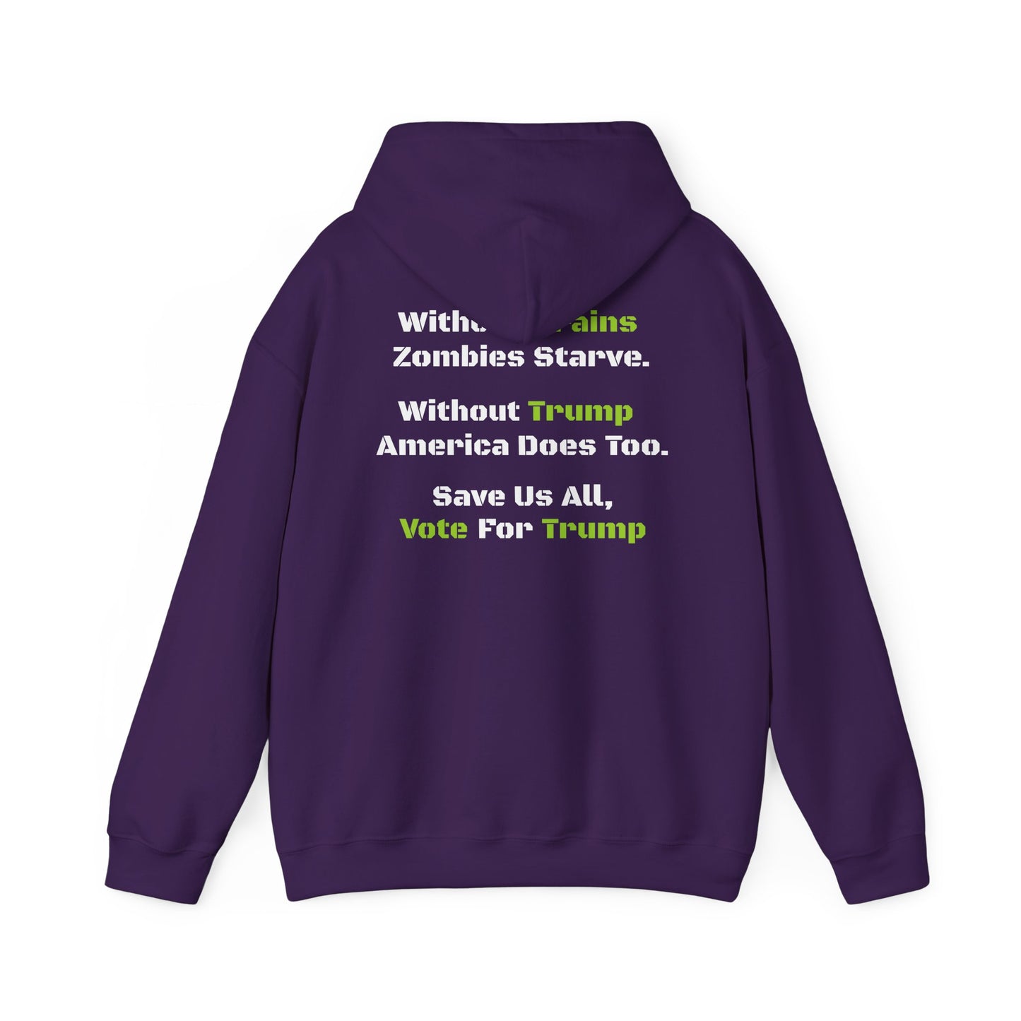 Save Zombies, Vote Trump – Halloween & Election Crossover Gildan Hoodie