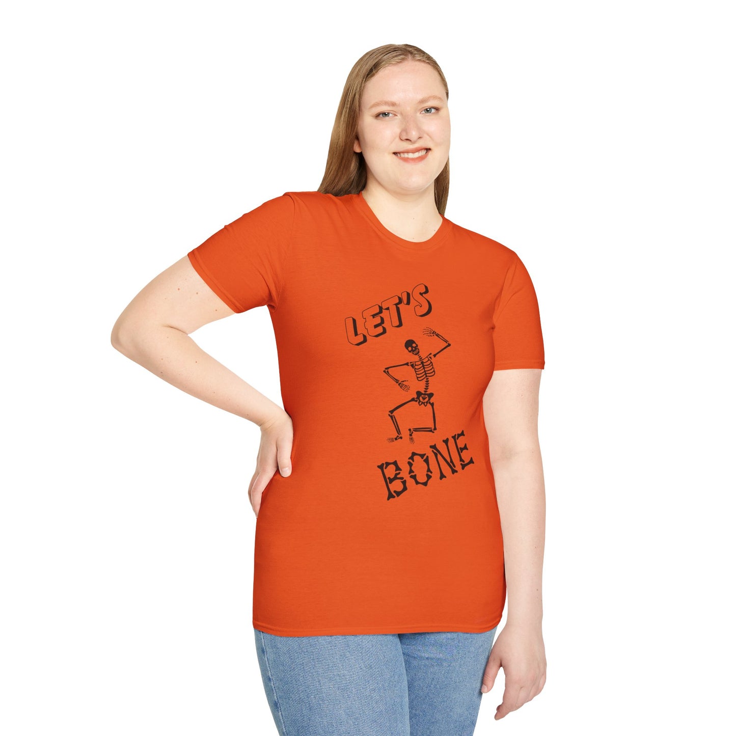 Let's Bone Halloween Skeleton Gildan Softstyle T-Shirt
