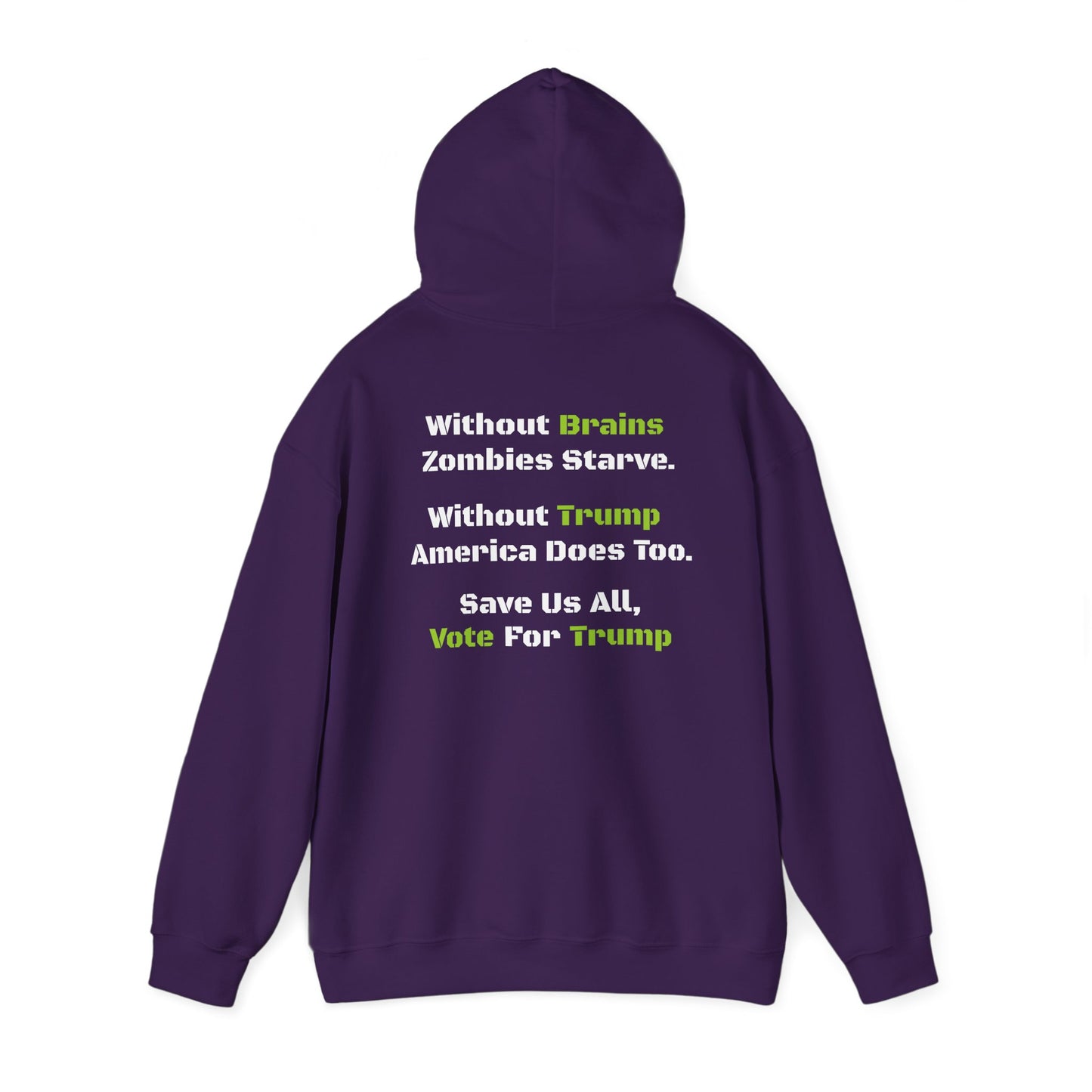 Save Zombies, Vote Trump – Halloween & Election Crossover Gildan Hoodie