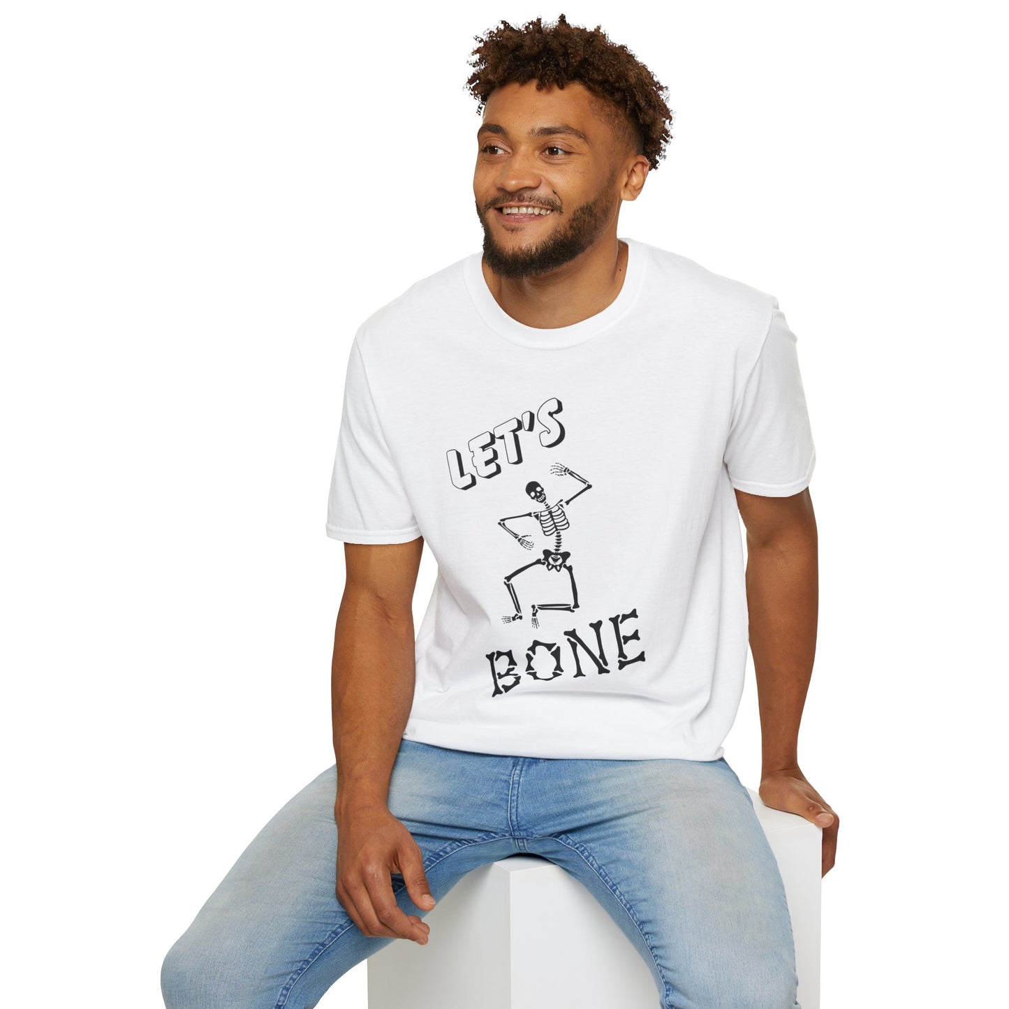 Let's Bone Halloween Skeleton Gildan Softstyle T-Shirt