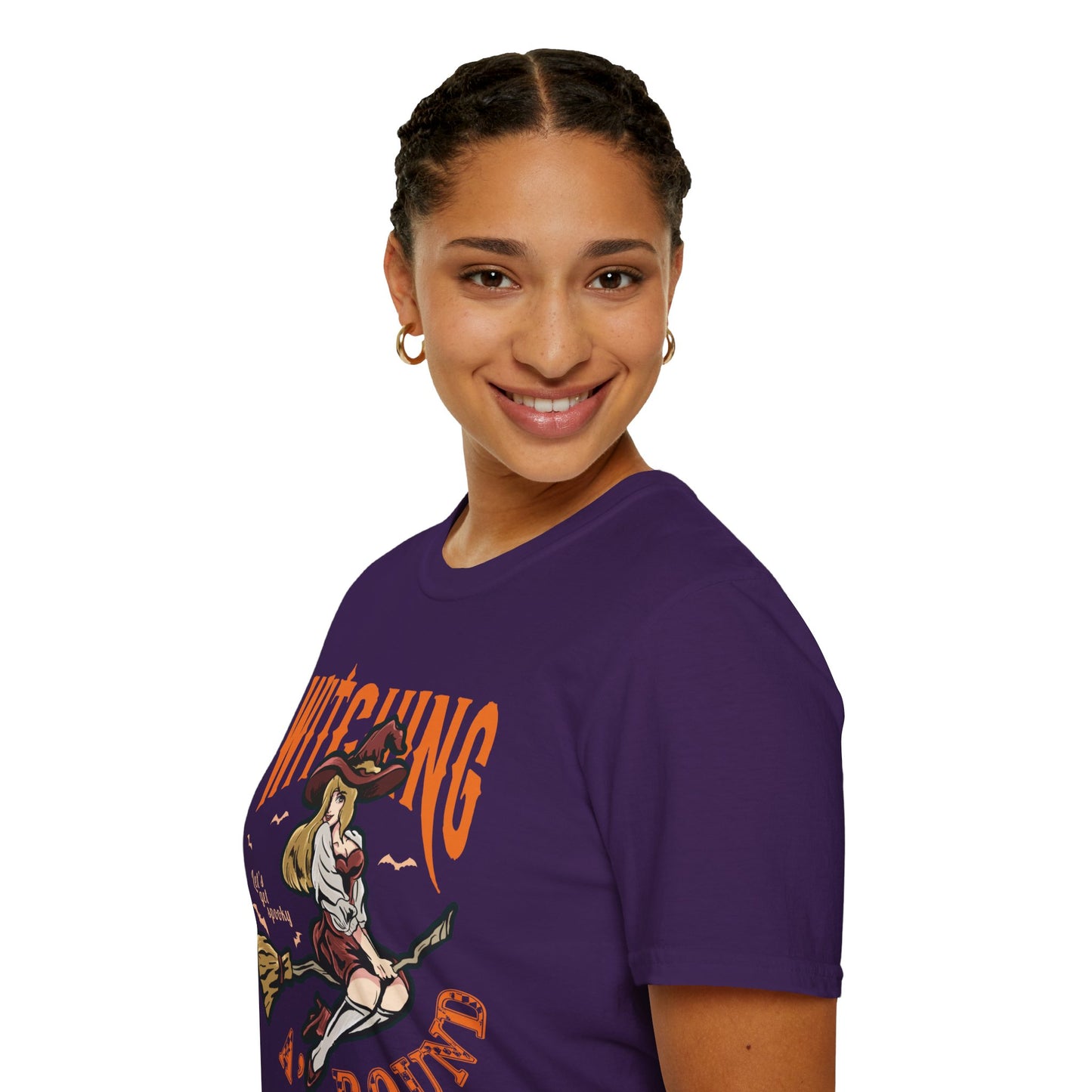 Witching Around Halloween Gildan Softstyle T-shirt | Witch Graphic Tee
