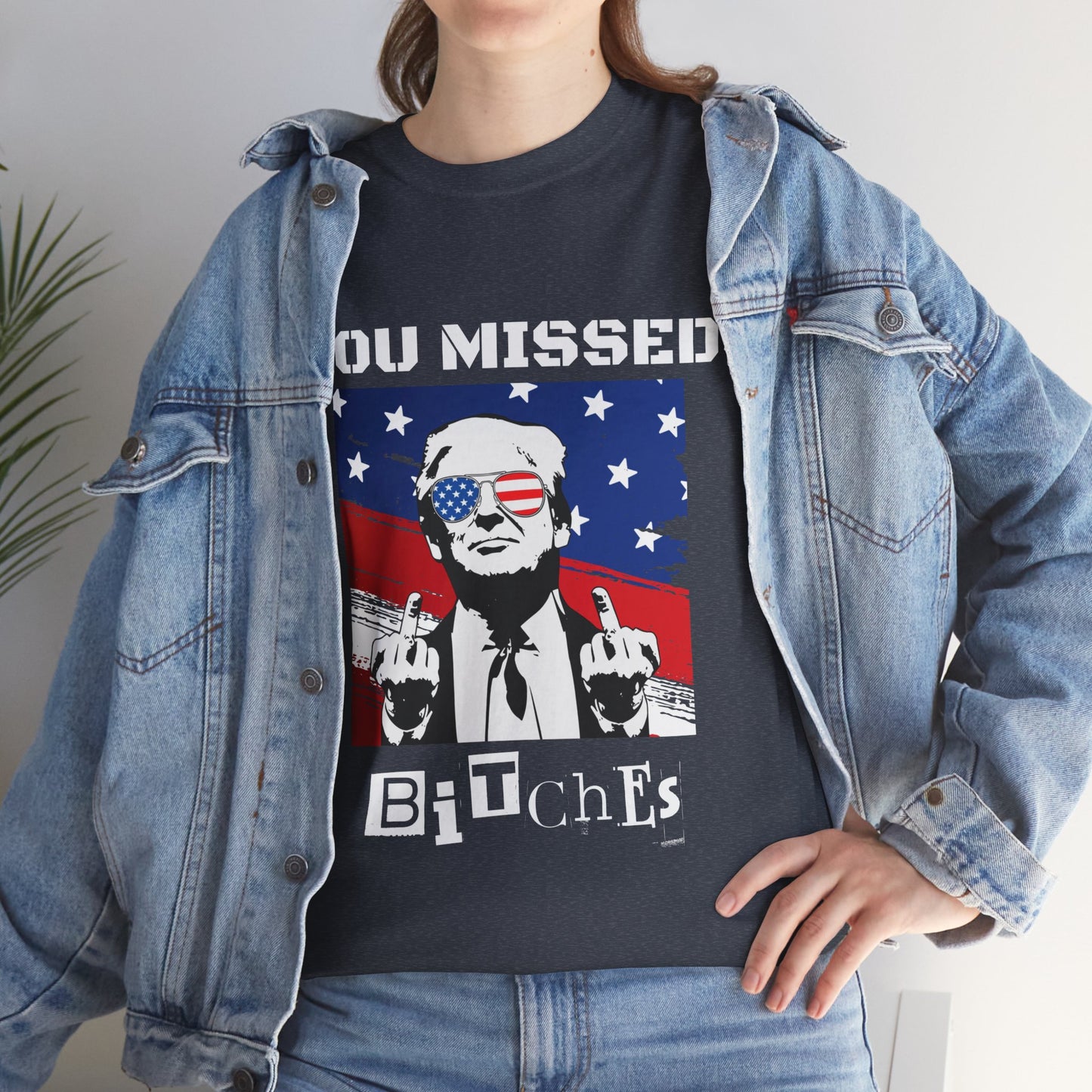 Trump - You Missed B*tches - Dark Gildan Heavy T shirt