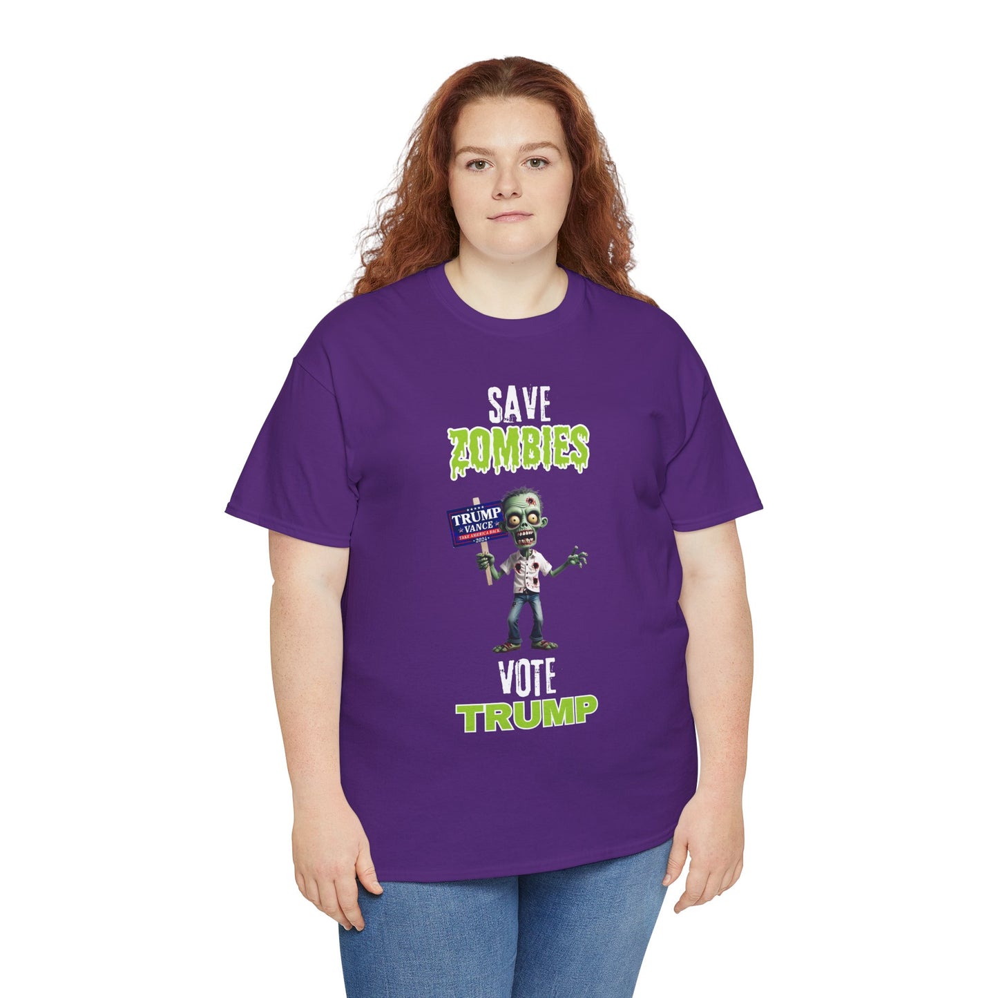 Save Zombies, Vote Trump – Halloween & Election Crossover Zombie Gildan T-Shirt