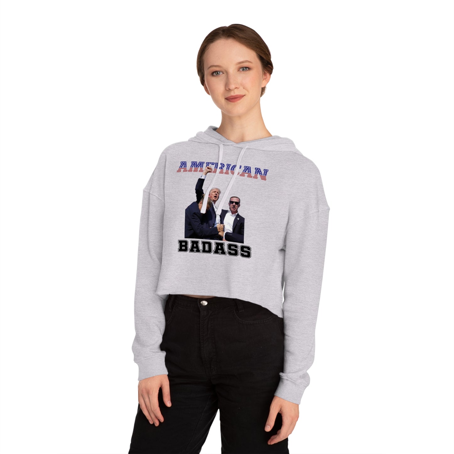 American Badass Cropped Hoodie