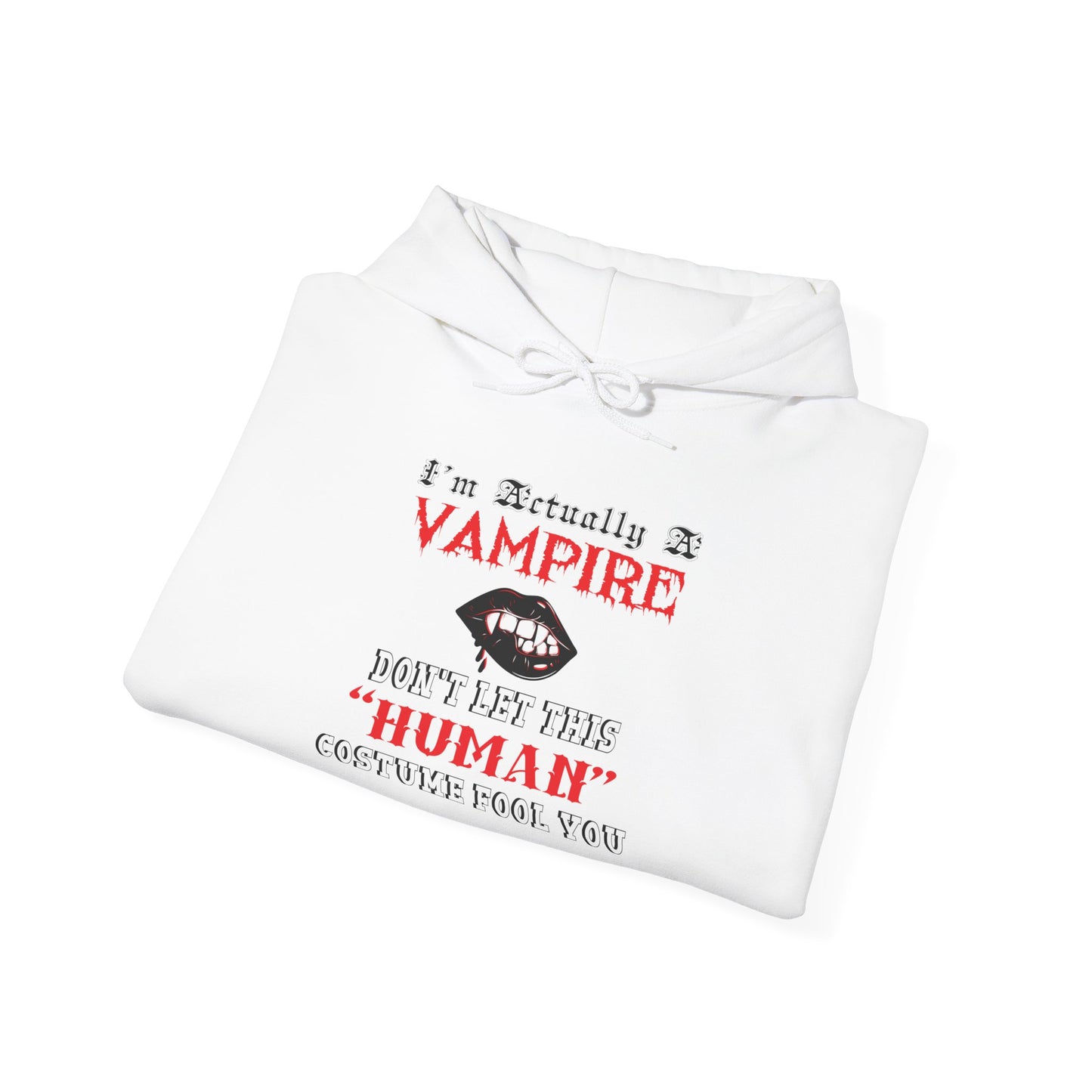 I'm Actually a Vampire Halloween Gildan Hoodie | Funny Vampire Costume Sweatshirt