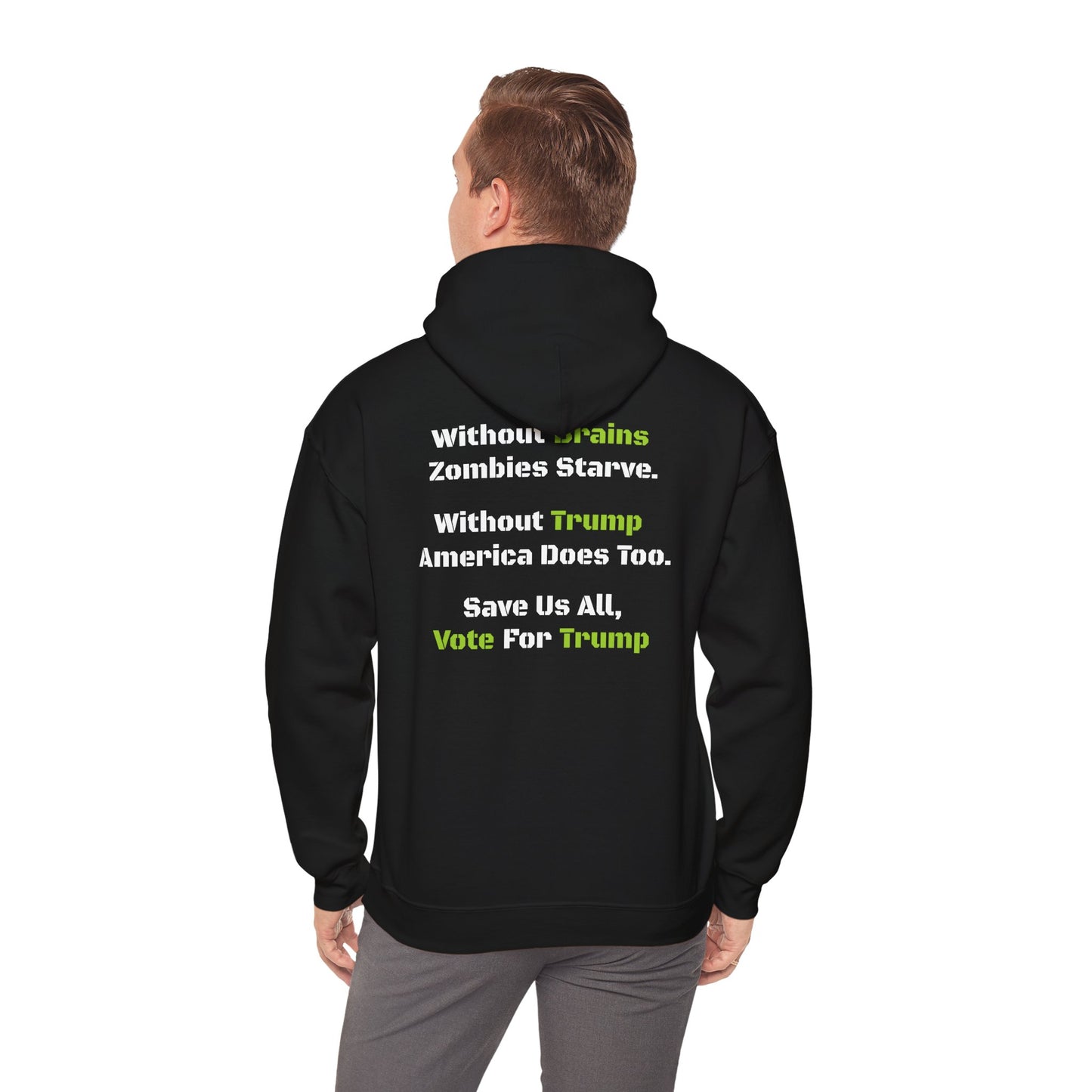 Save Zombies, Vote Trump – Halloween & Election Crossover Gildan Hoodie