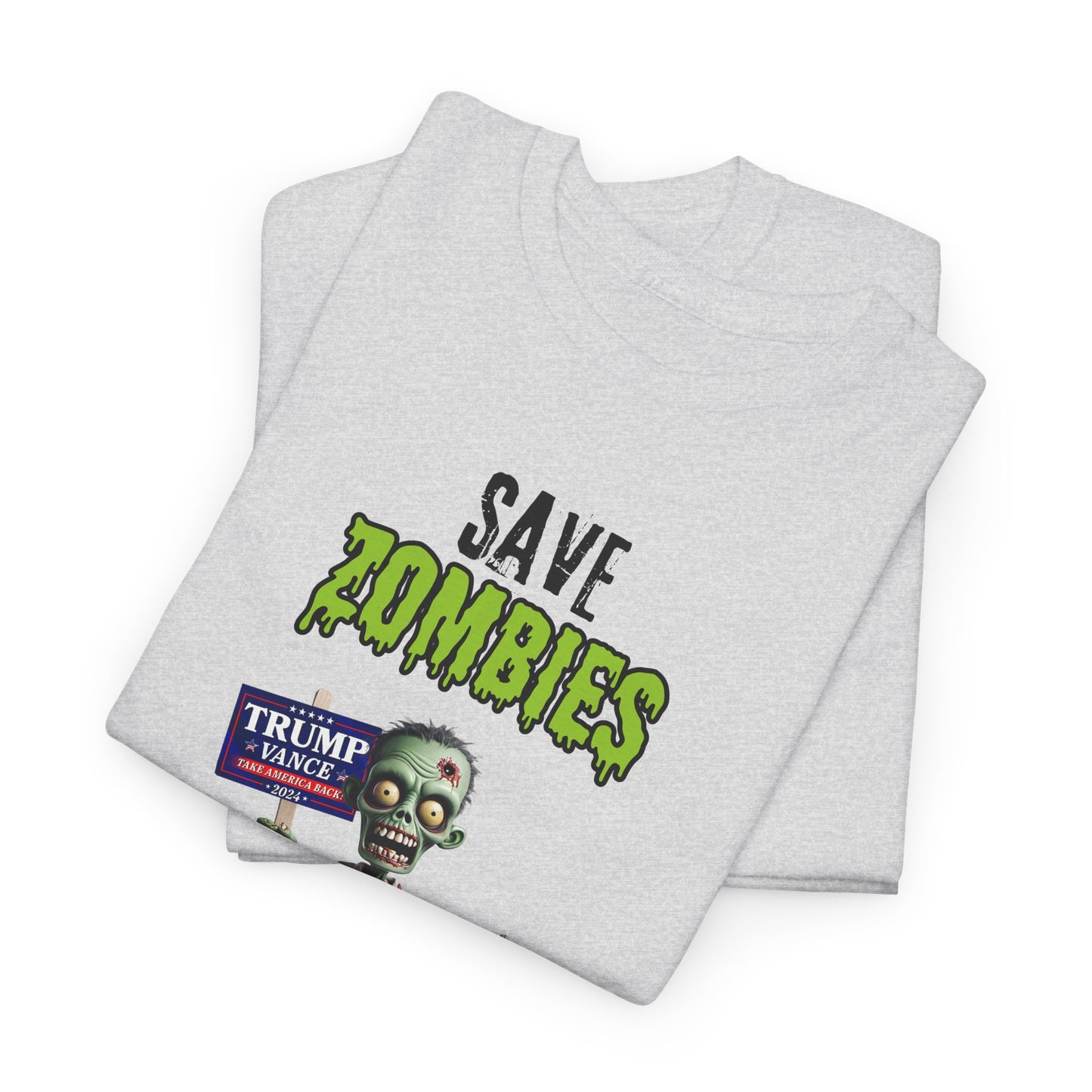 Save Zombies, Vote Trump – Halloween & Election Crossover Zombie Gildan T-Shirt