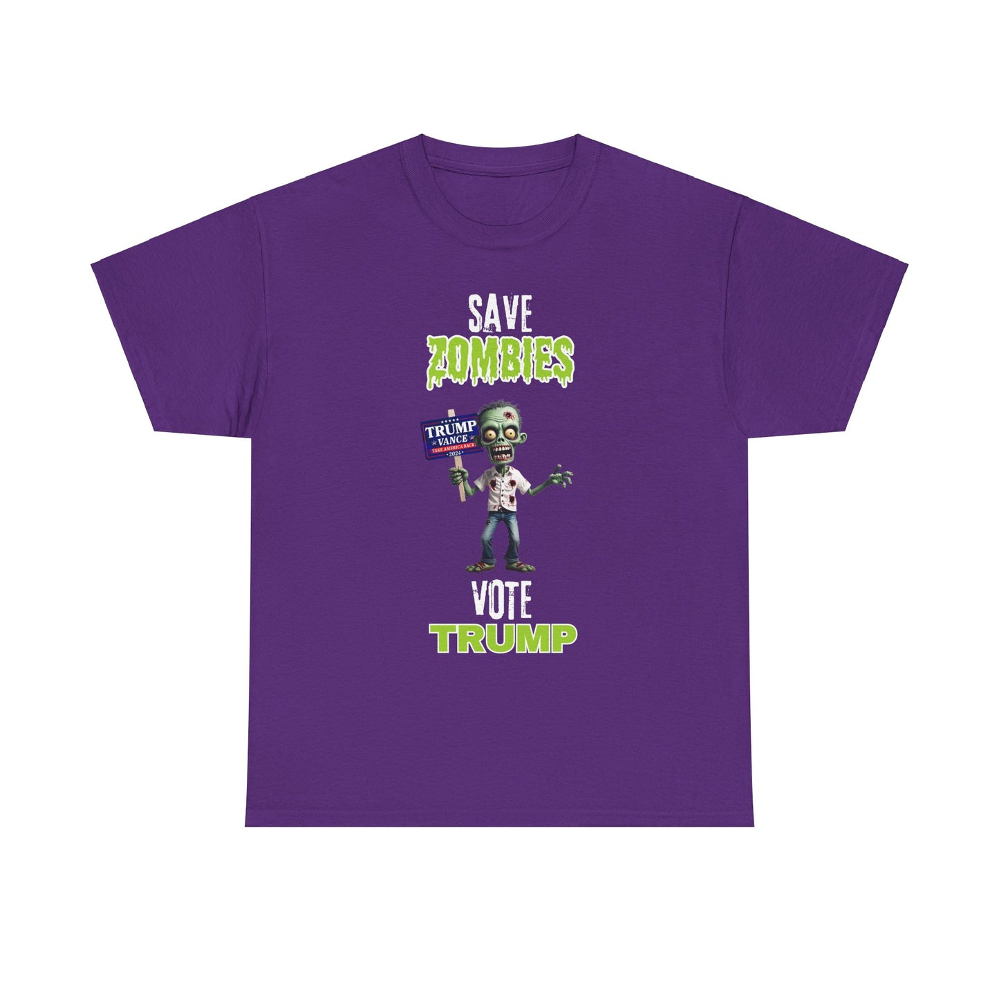 Save Zombies, Vote Trump – Halloween & Election Crossover Zombie Gildan T-Shirt