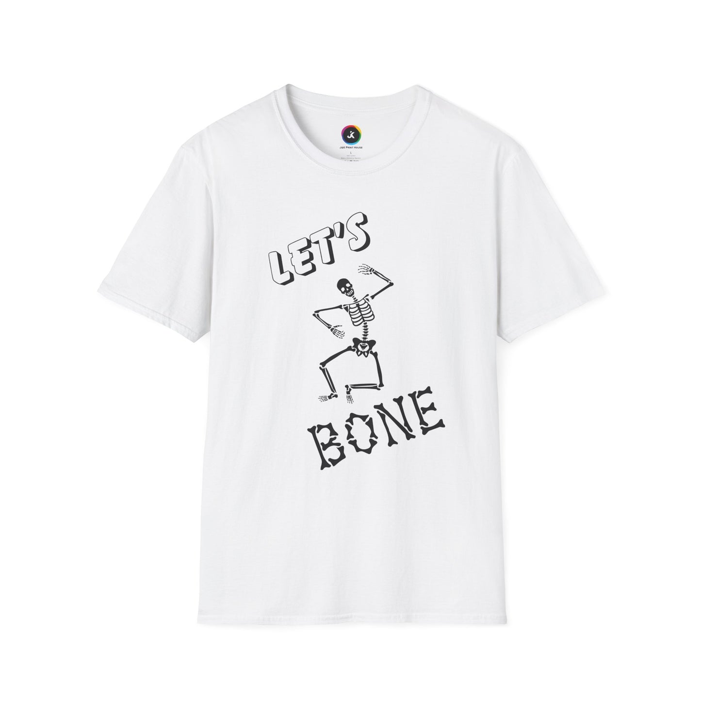 Let's Bone Halloween Skeleton Gildan Softstyle T-Shirt