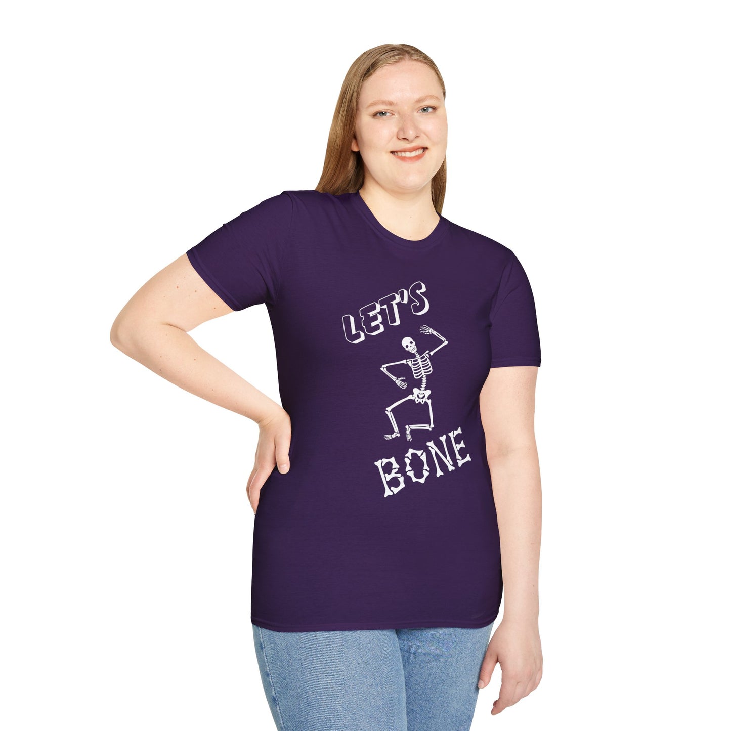 Let's Bone Halloween Skeleton Gildan Softstyle T-Shirt