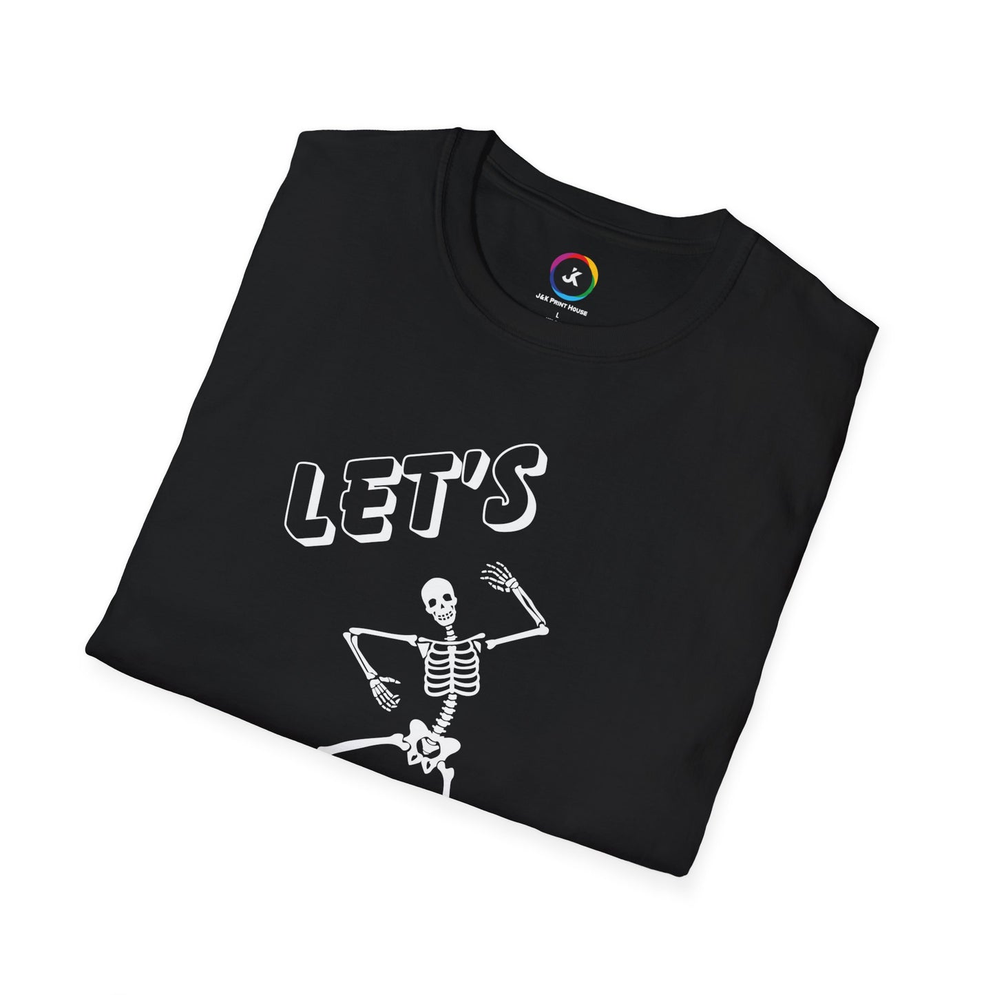 Let's Bone Halloween Skeleton Gildan Softstyle T-Shirt