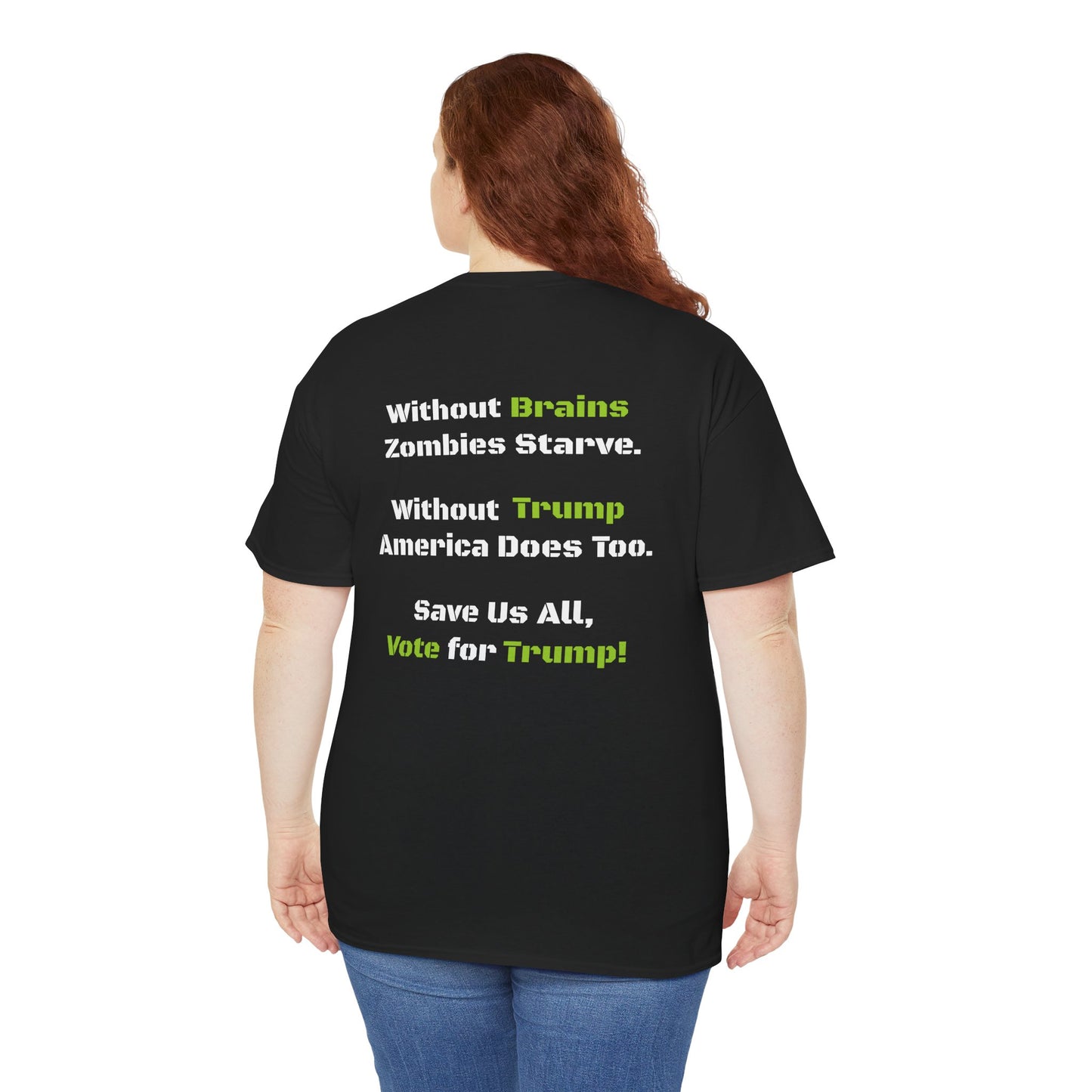 Save Zombies, Vote Trump – Halloween & Election Crossover Zombie Gildan T-Shirt