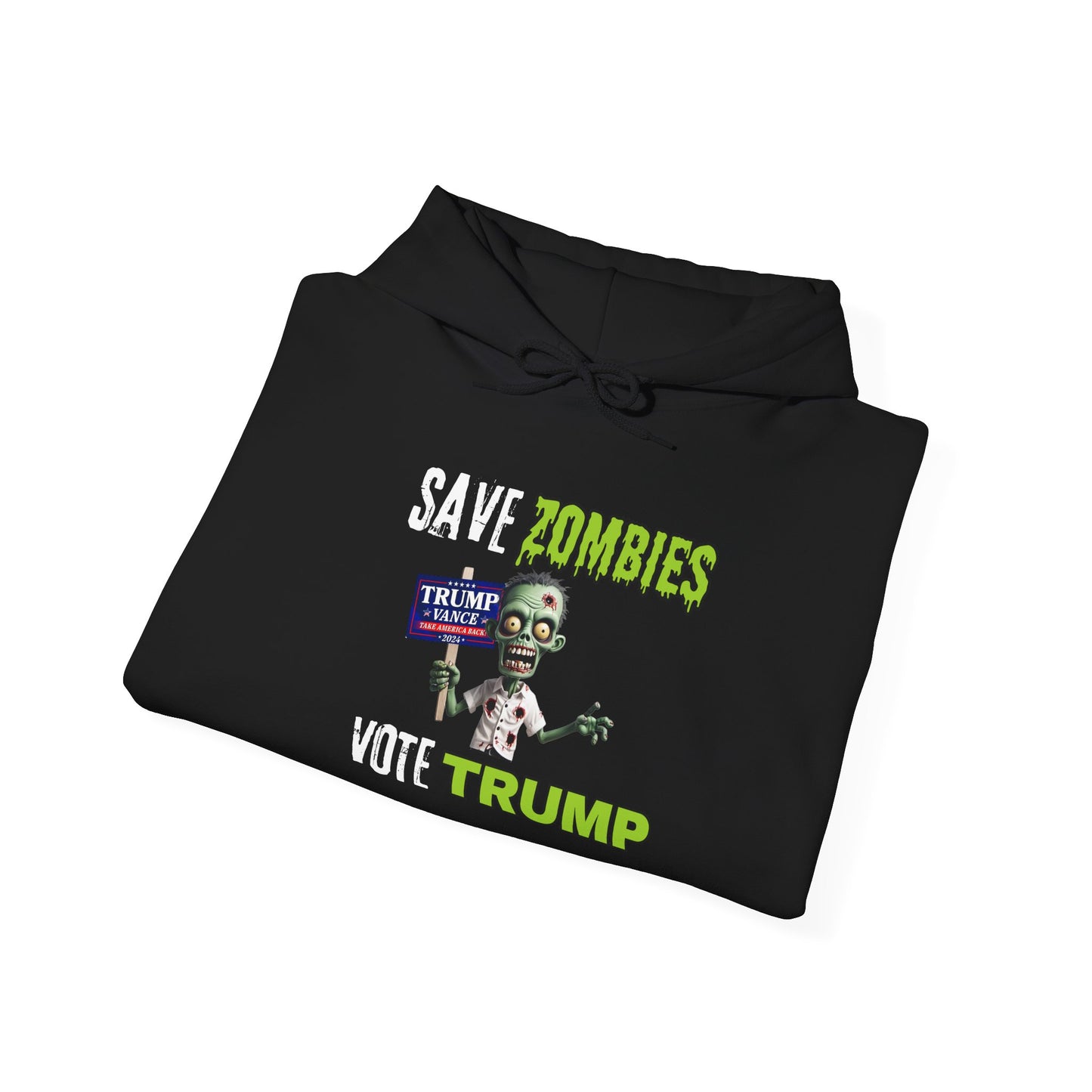 Save Zombies, Vote Trump – Halloween & Election Crossover Gildan Hoodie
