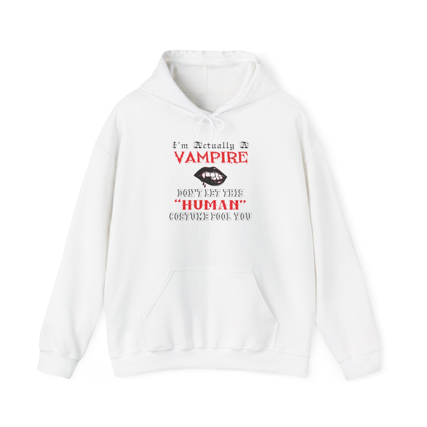 I'm Actually a Vampire Halloween Gildan Hoodie | Funny Vampire Costume Sweatshirt