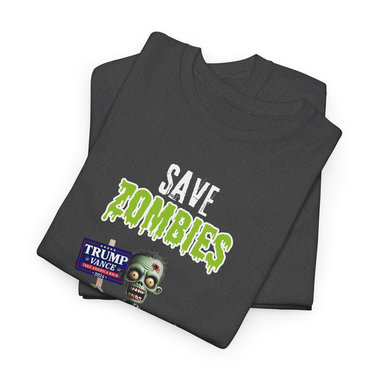 Save Zombies, Vote Trump – Halloween & Election Crossover Zombie Gildan T-Shirt