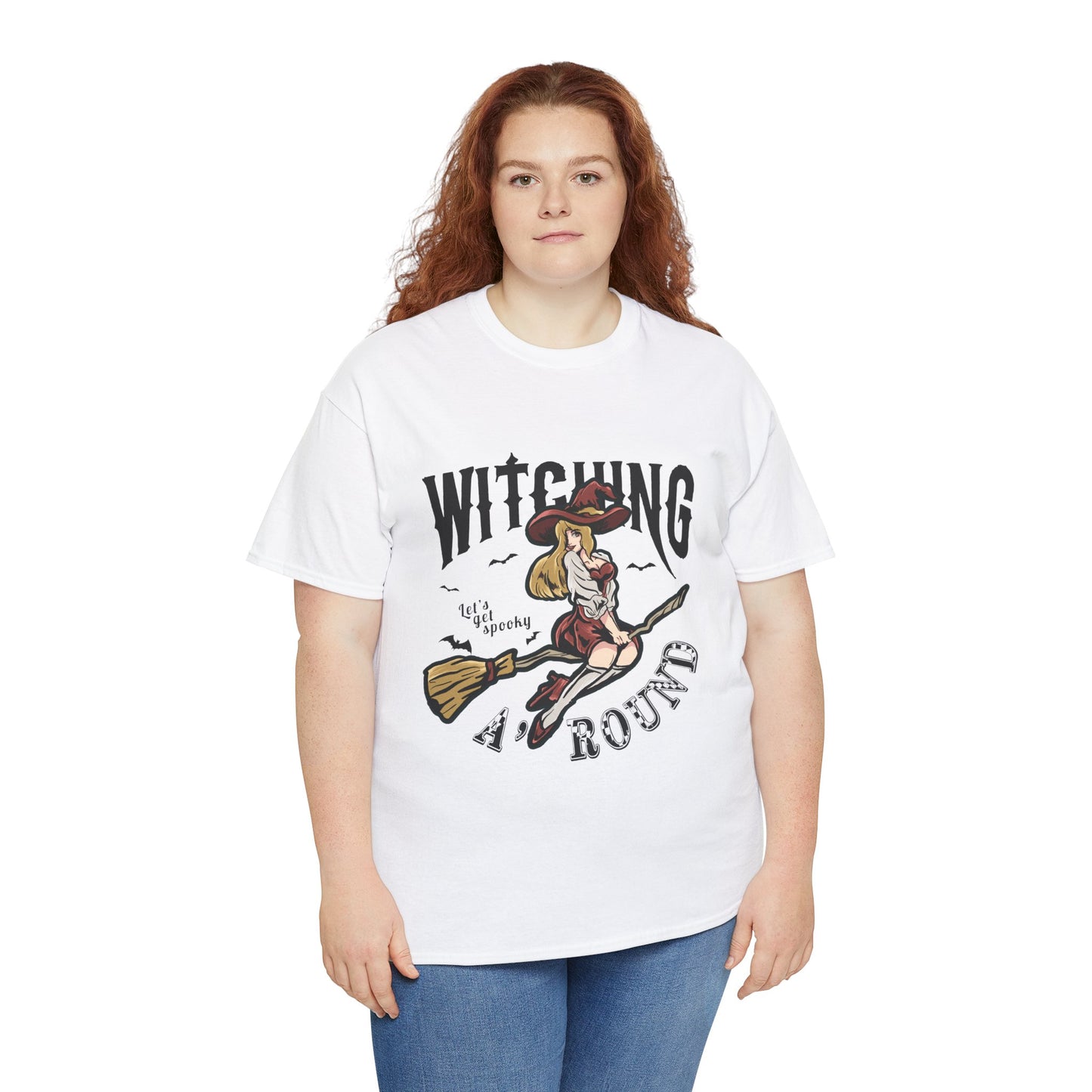 Witching Around Halloween Gildan T-Shirt | Witch Graphic Tee