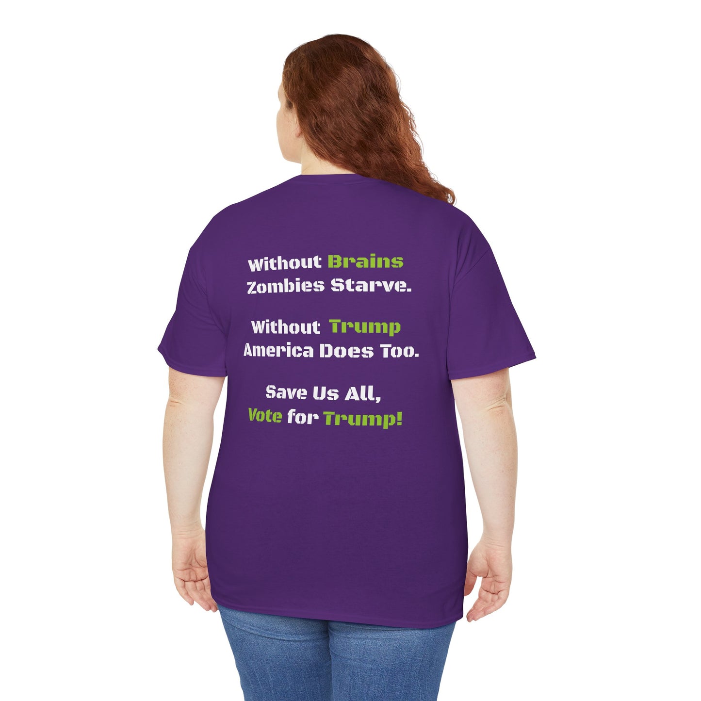 Save Zombies, Vote Trump – Halloween & Election Crossover Zombie Gildan T-Shirt