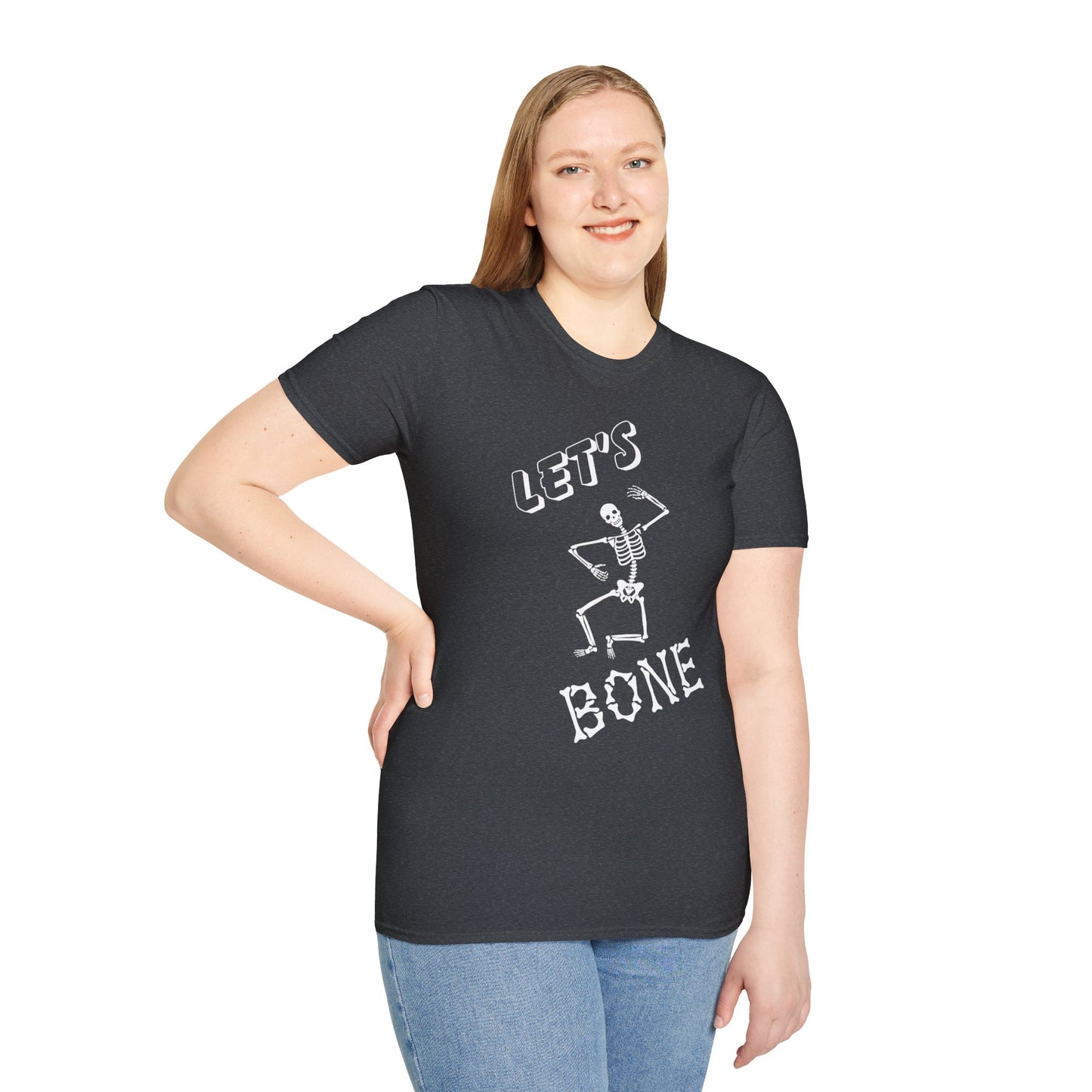 Let's Bone Halloween Skeleton Gildan Softstyle T-Shirt