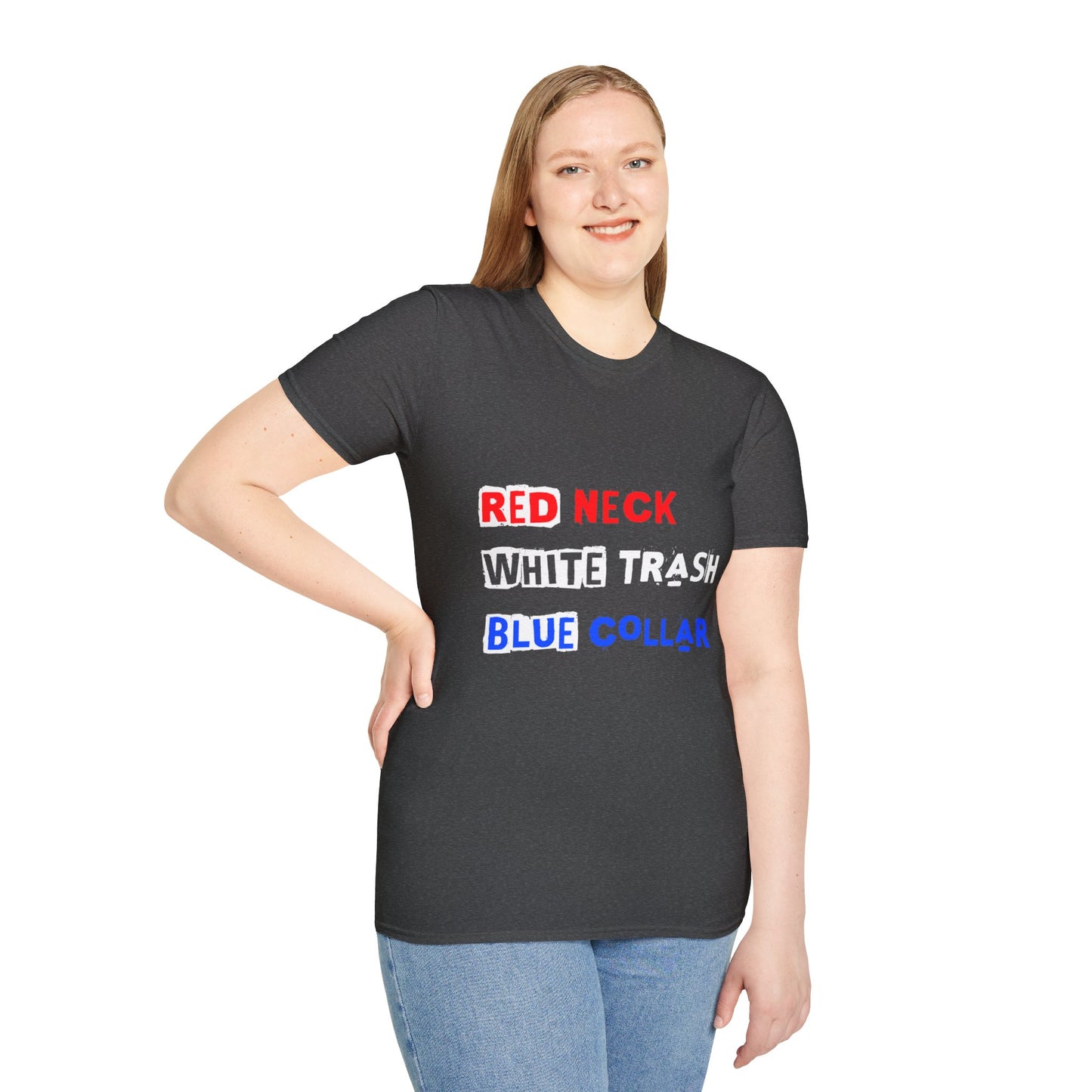 Red Neck White Trash Blue Collar - Premium Softstyle T-Shirt