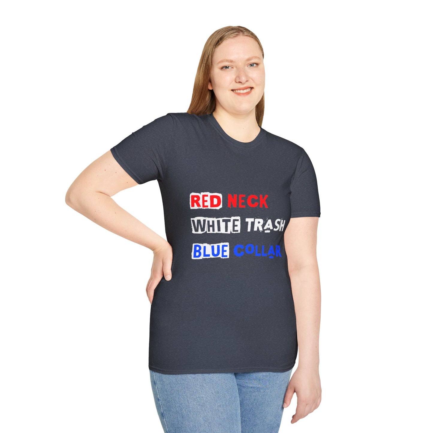 Red Neck White Trash Blue Collar - Premium Softstyle T-Shirt