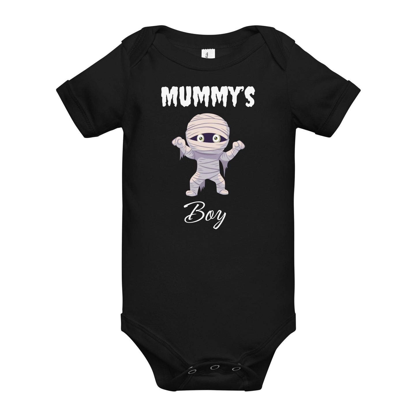 Mummy's Boy Black Halloween Baby Bodysuit