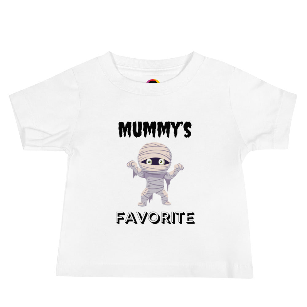 Mummy's Favorite Halloween White Infant Bella+Canvas T-Shirt