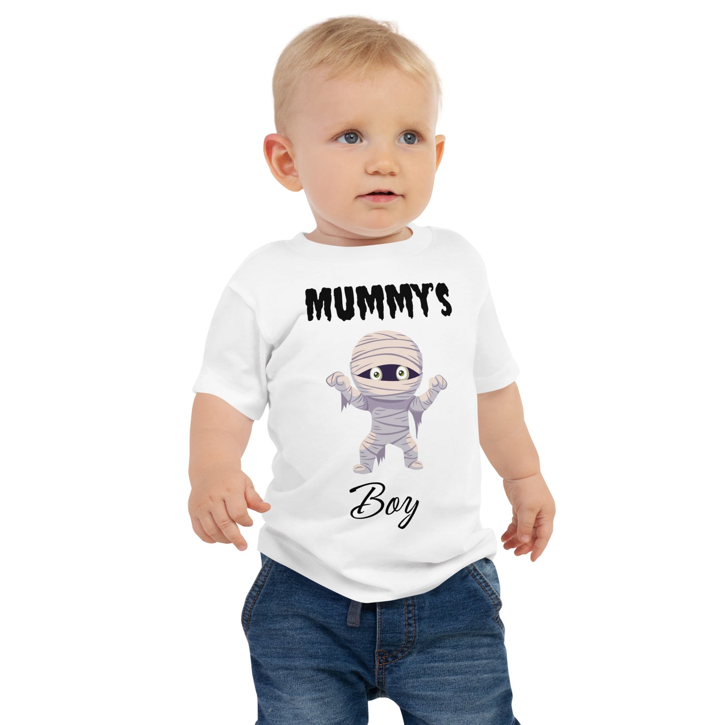 Mummy's Boy Infant White Halloween T-Shirt