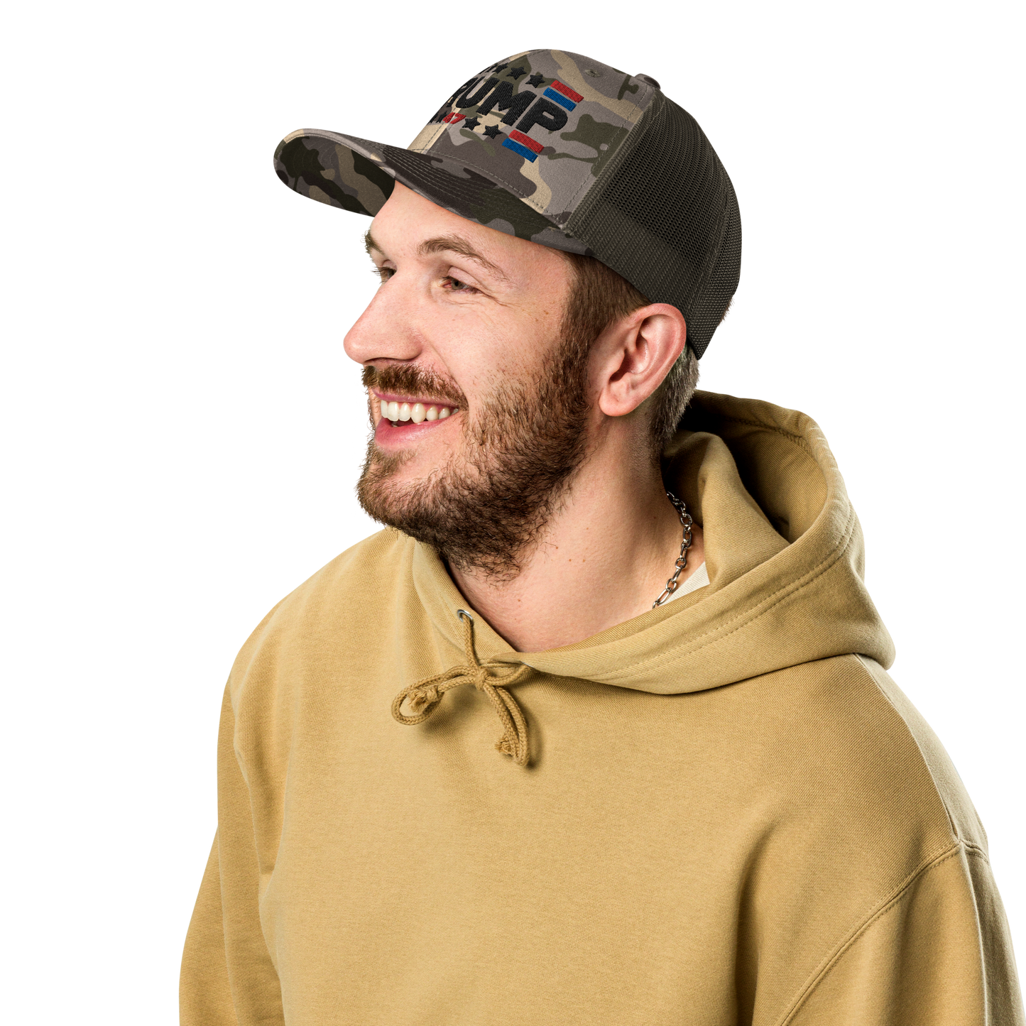 Trump 47 Camo Trucker Hat | Otto Olive Camouflage Snapback