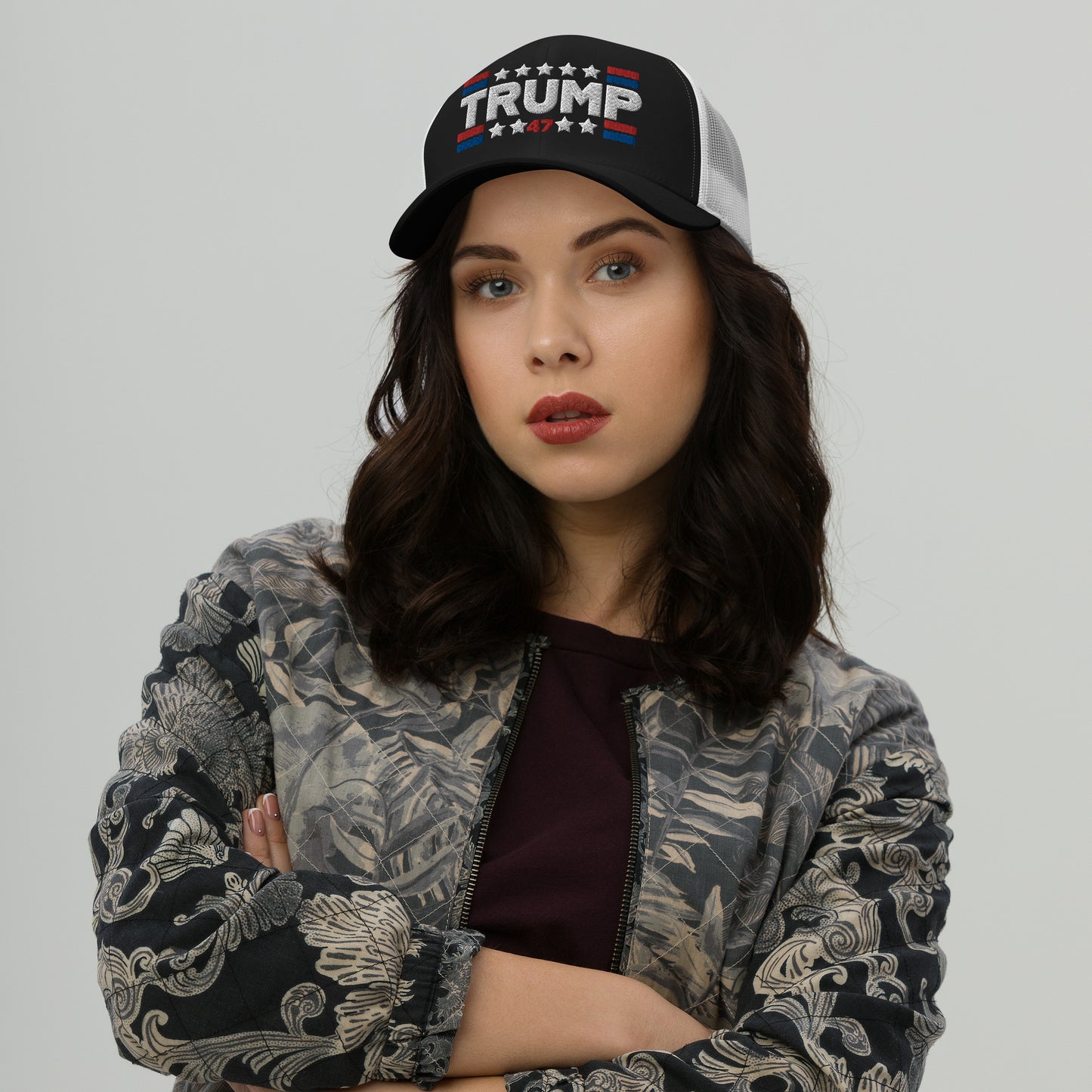 Trump 47 Dark Yupoong Retro Trucker Hat | Pro Trump 2024 Election Cap