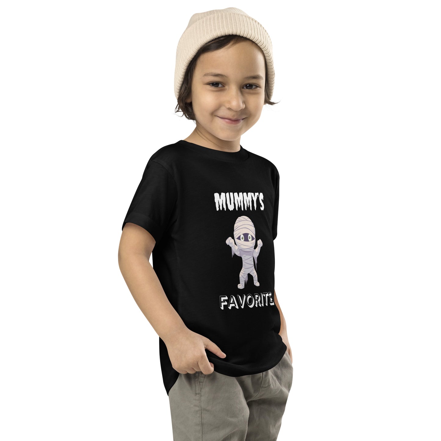 Mummy's Favorite Black Toddler Halloween Bella+Canvas T-Shirt