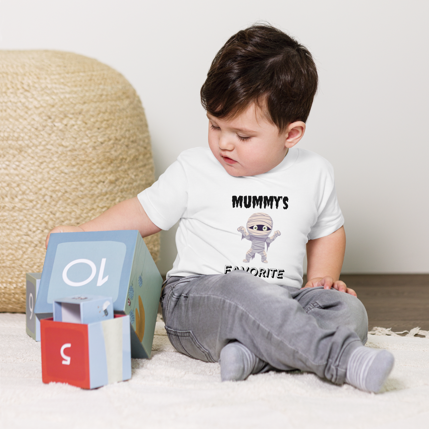 Mummy's Favorite Halloween White Toddler Bella+Canvas T-Shirt