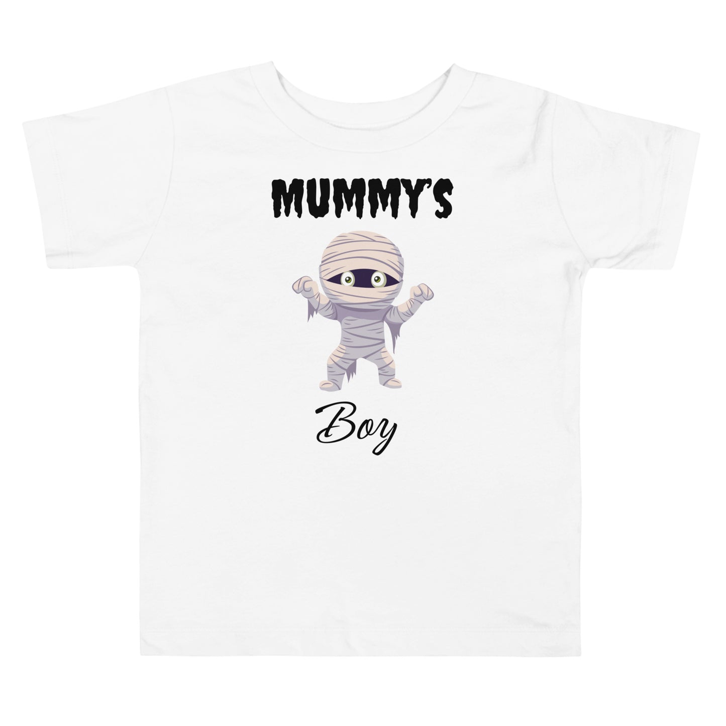 Mummy's Boy Toddler White T-Shirt – Bella+Canvas Halloween Tee