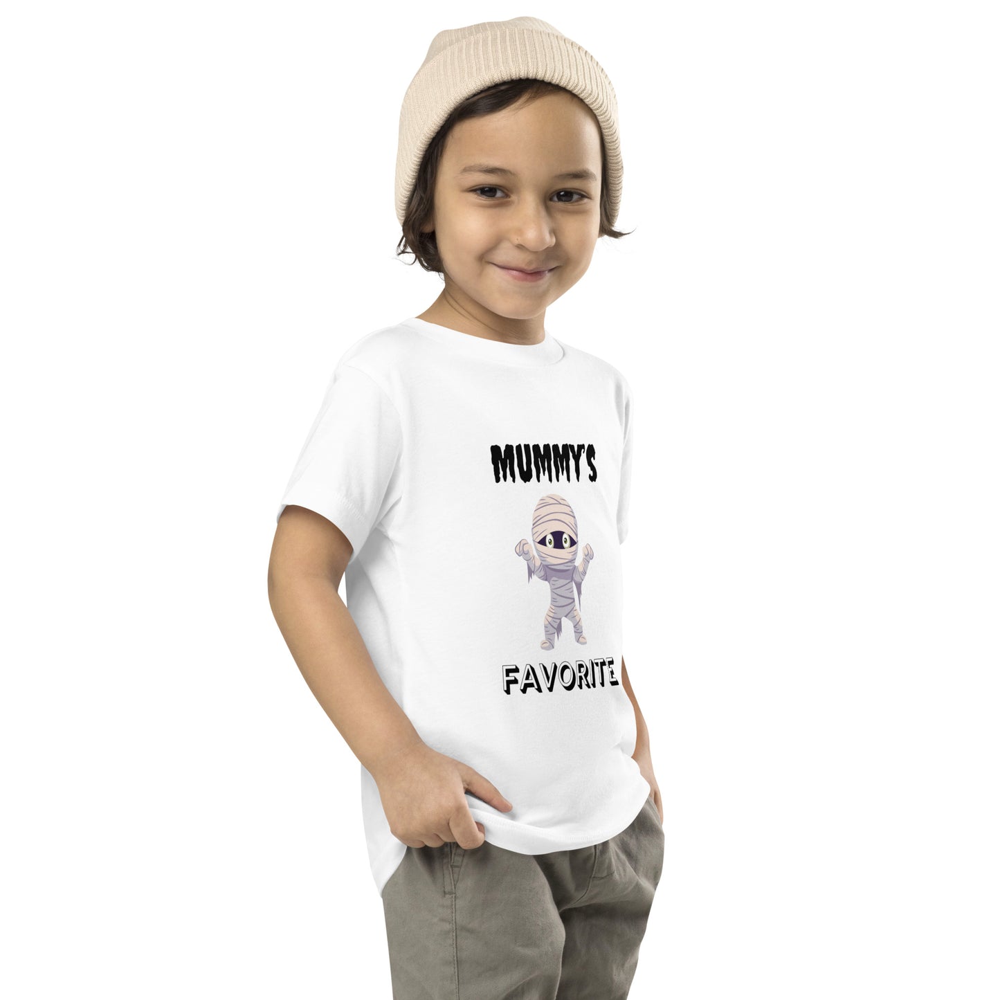Mummy's Favorite Halloween White Toddler Bella+Canvas T-Shirt
