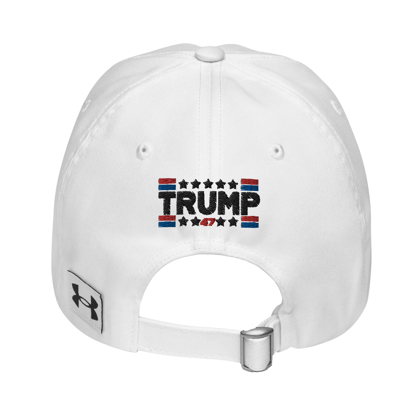 Trump 47 White Under Armour Dad Hat | Pro Trump Cap for 2024 Election