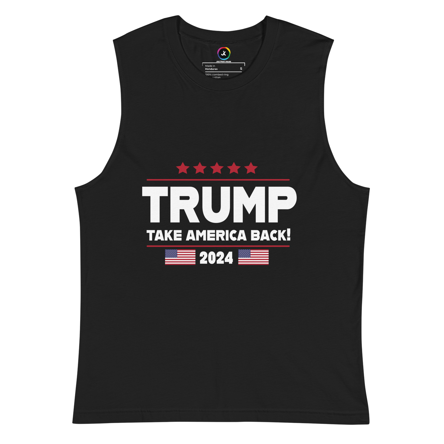 Trump Take America Back Black Bella+Canvas Muscle Shirt