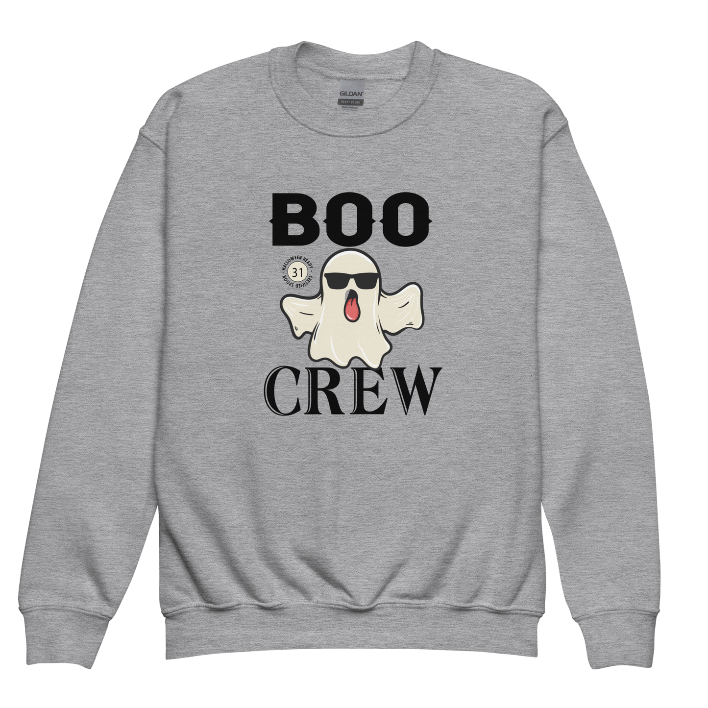 Boo Crew Light Youth Halloween Sweatshirt