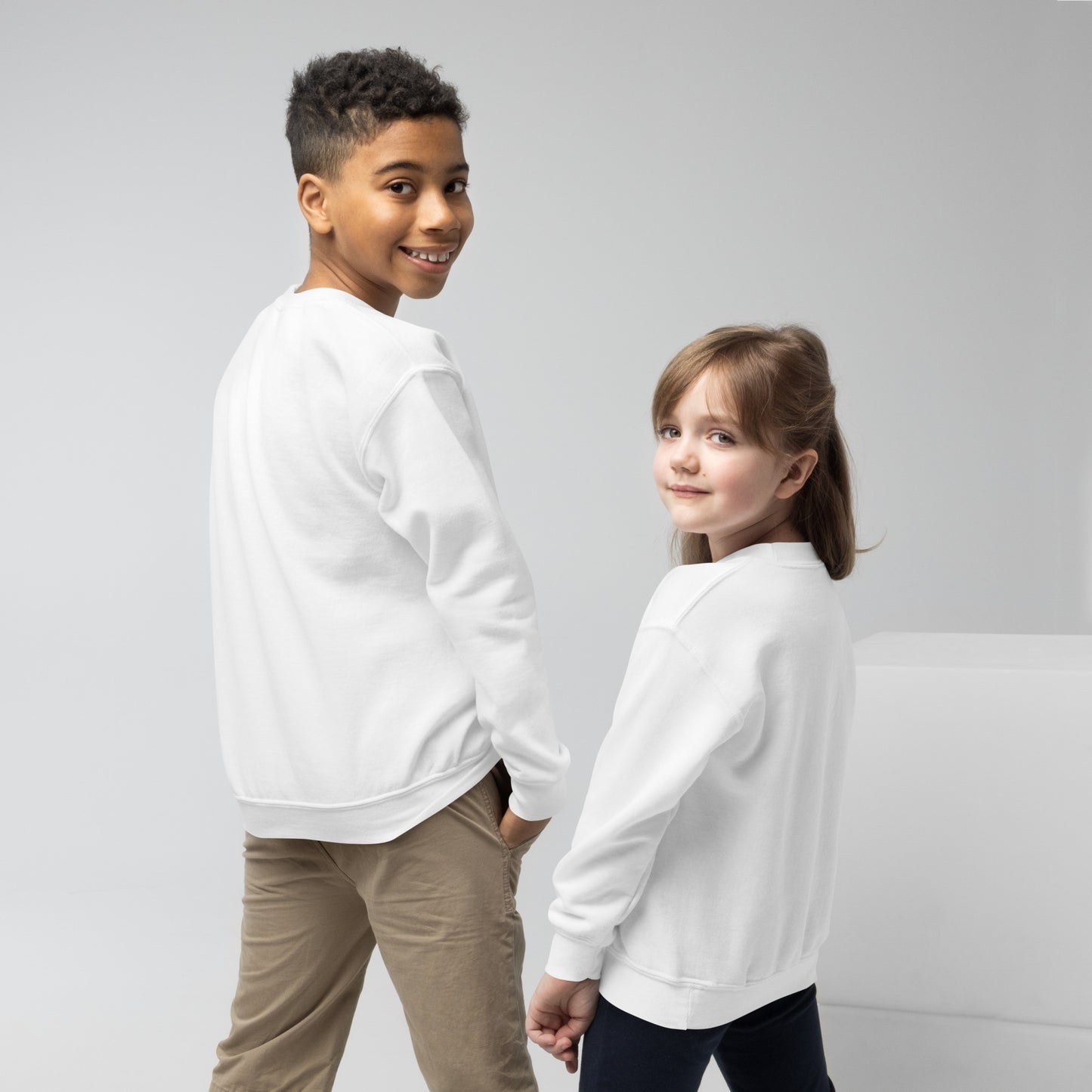 Mummy's Favorite Halloween White Youth Crew Neck Sweatshirt