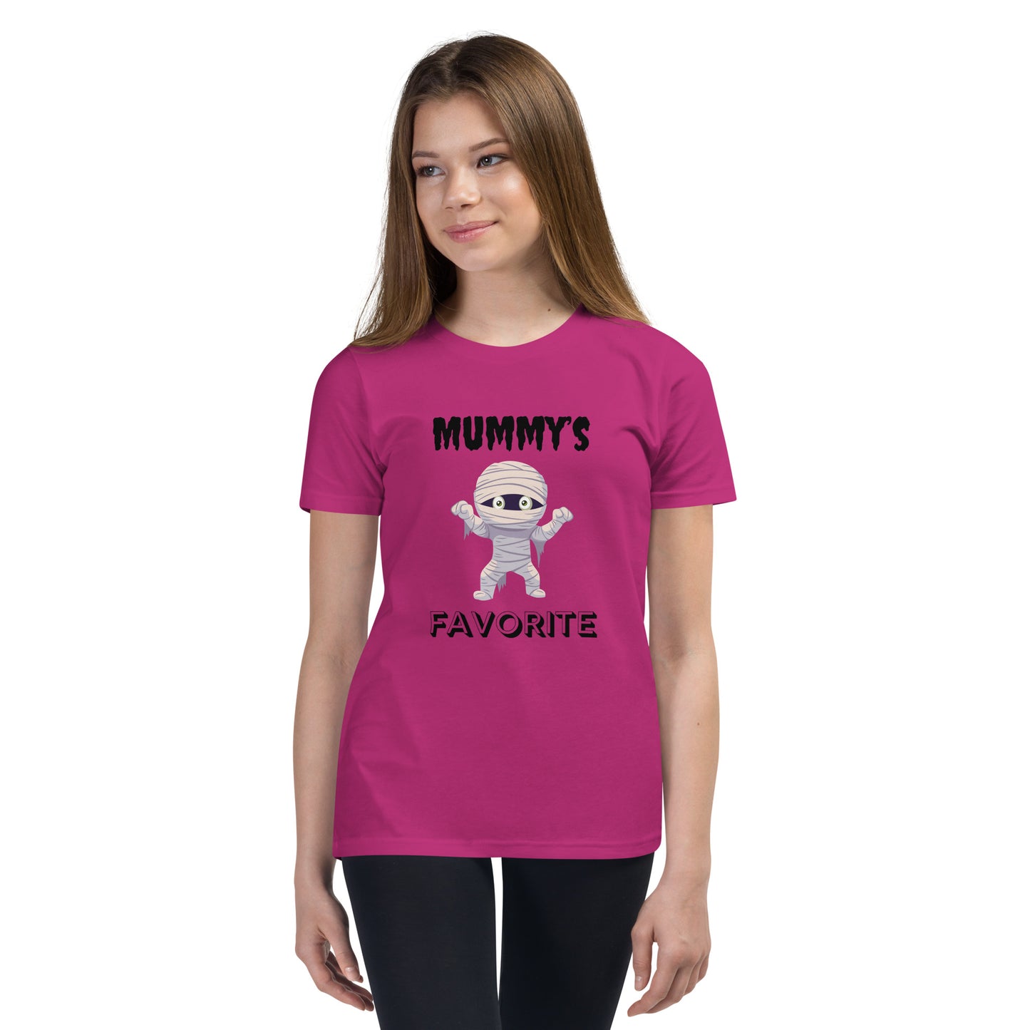 Mummy's Favorite Halloween Light Youth Bella+Canvas T-Shirt