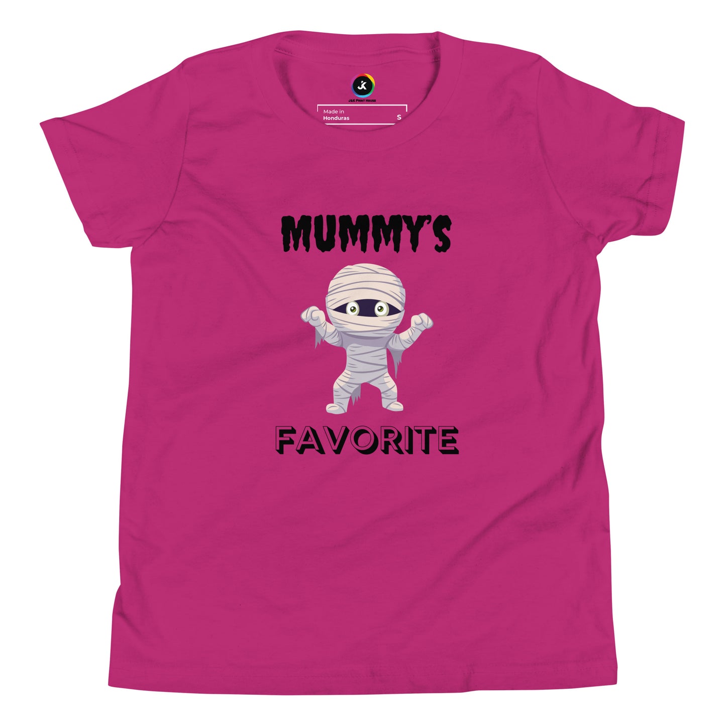 Mummy's Favorite Halloween Light Youth Bella+Canvas T-Shirt