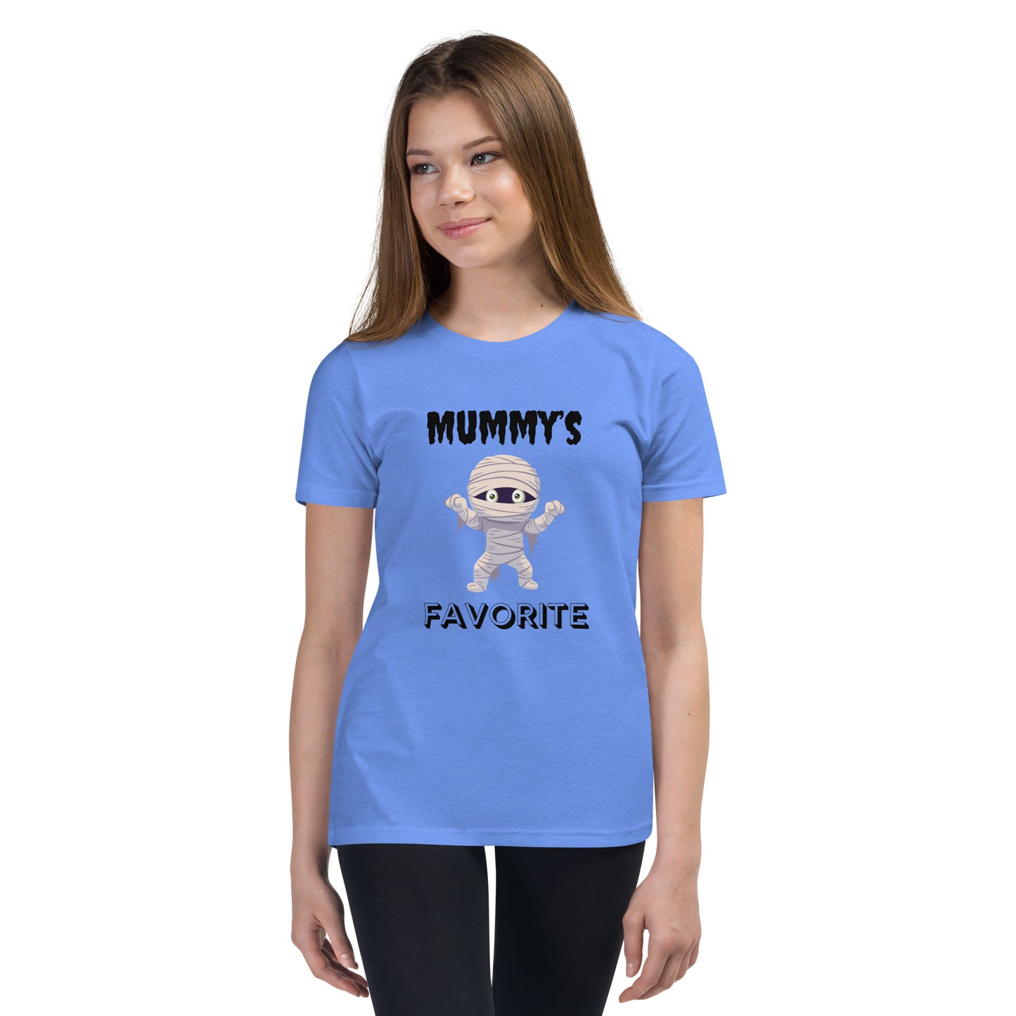 Mummy's Favorite Halloween Light Youth Bella+Canvas T-Shirt