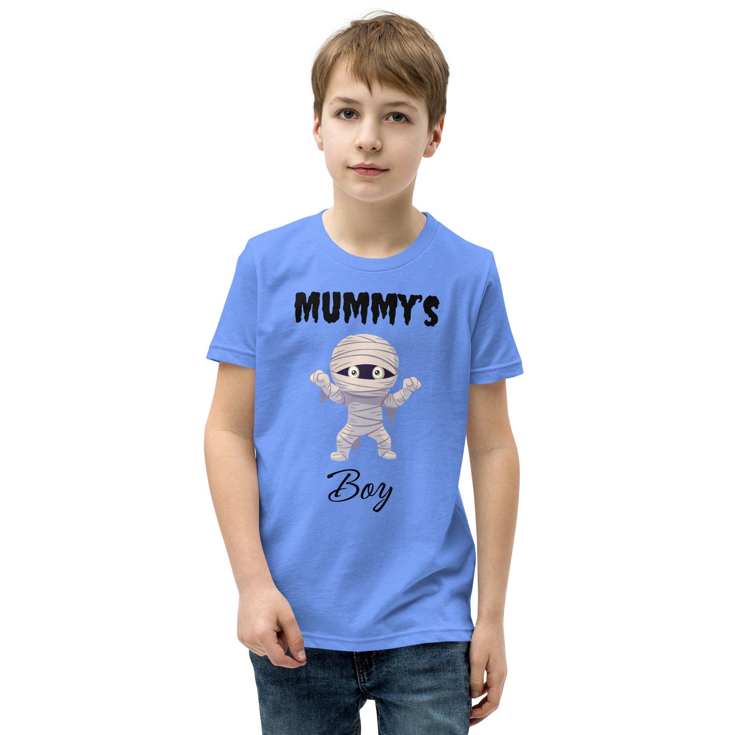 Mummy's Boy Light Bella+Canvas Youth Halloween T-Shirt