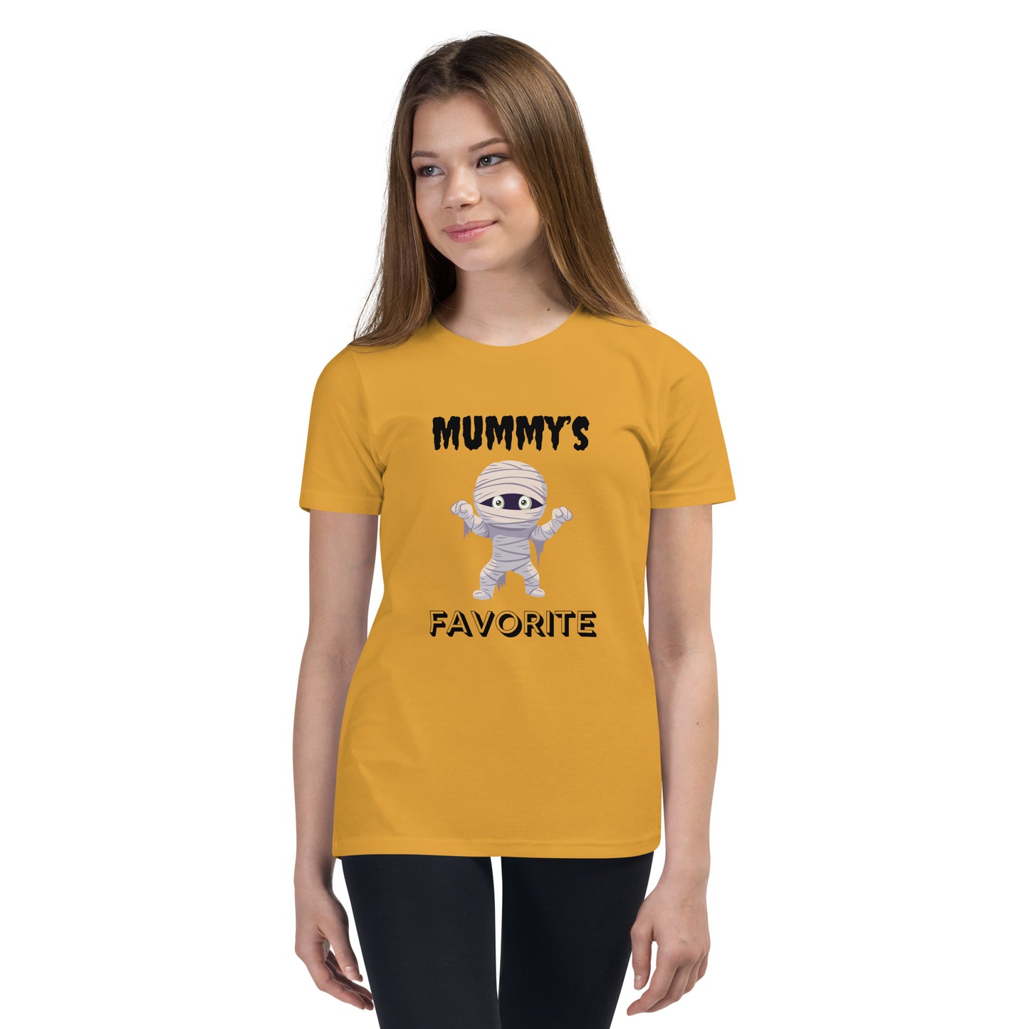 Mummy's Favorite Halloween Light Youth Bella+Canvas T-Shirt