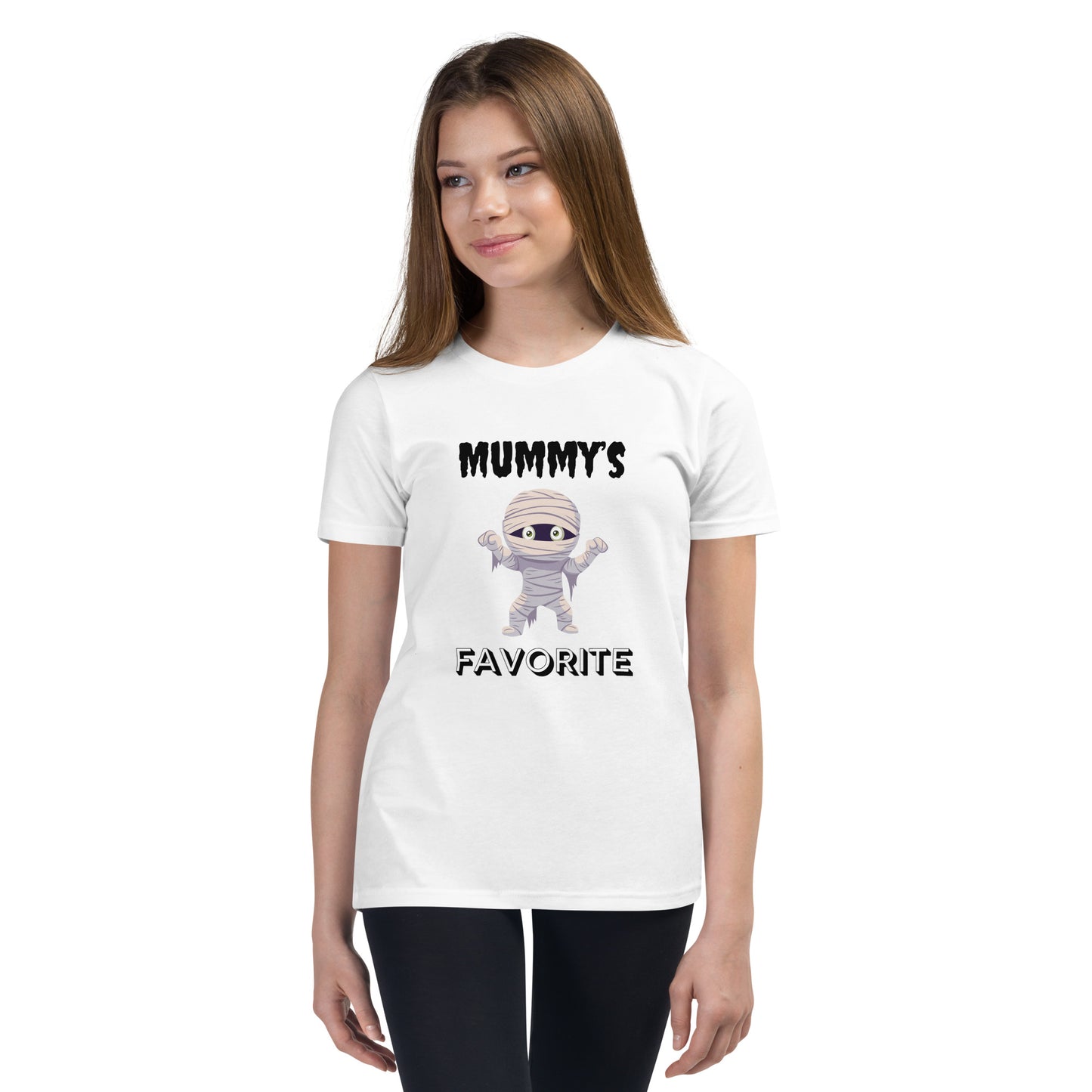 Mummy's Favorite Halloween Light Youth Bella+Canvas T-Shirt