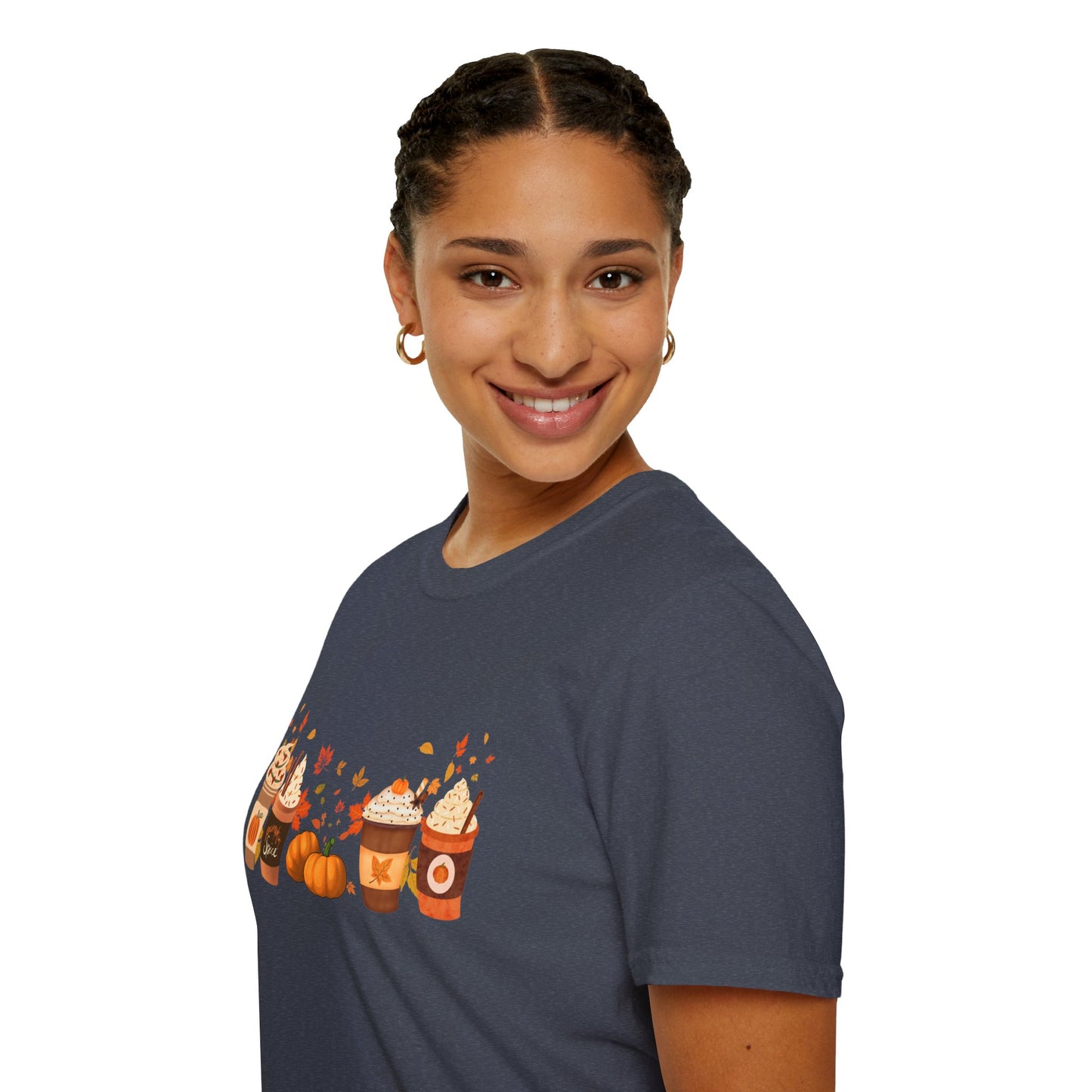 Fall Pumpkin Spice Latte Design Gildan Softstyle T-Shirt