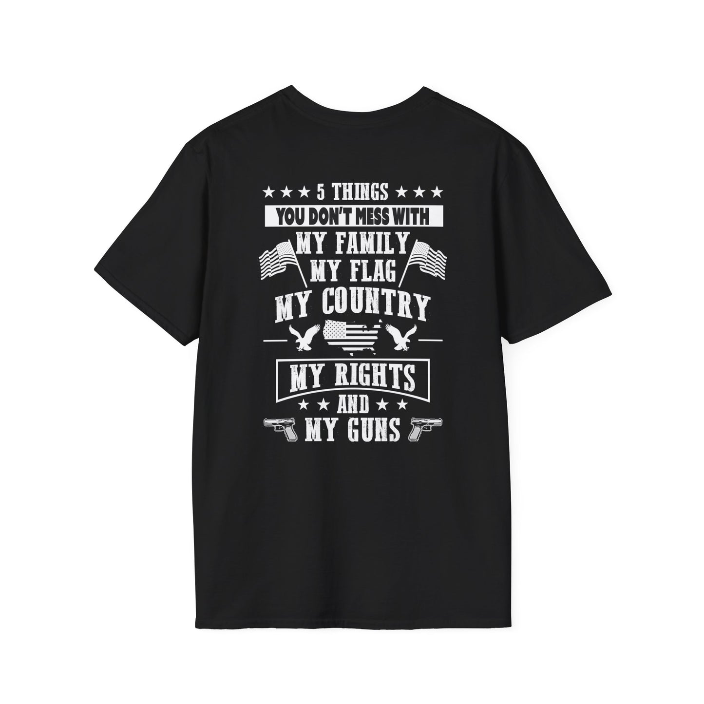 5 Things You Don't Mess With - Premium Soft-Style Dark T-Shirt