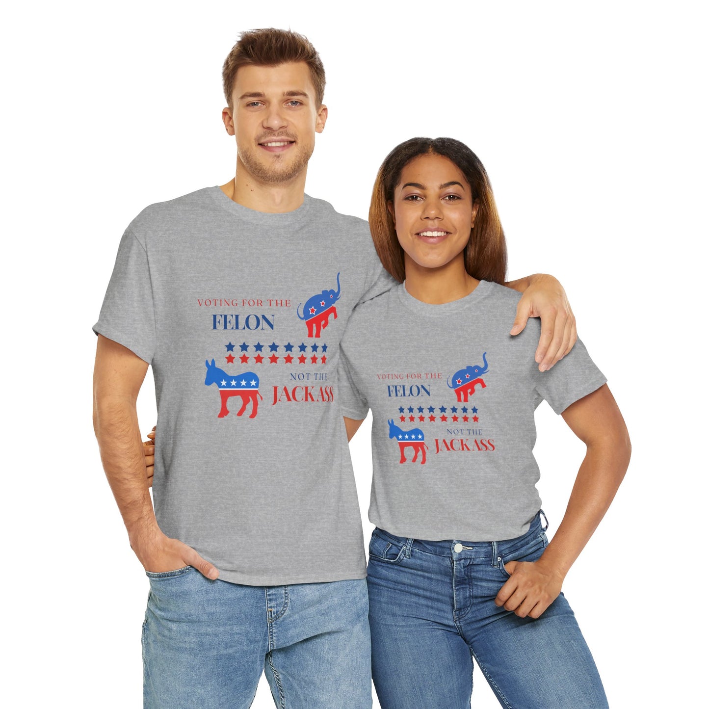 Voting for the Felon Not the Jackass! - Premium Standard T-Shirt