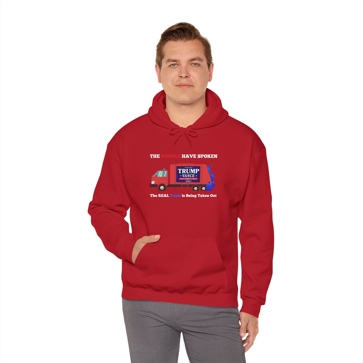 Trump 2024 Victory – The People Have Spoken Garbage Truck Design Hoodie