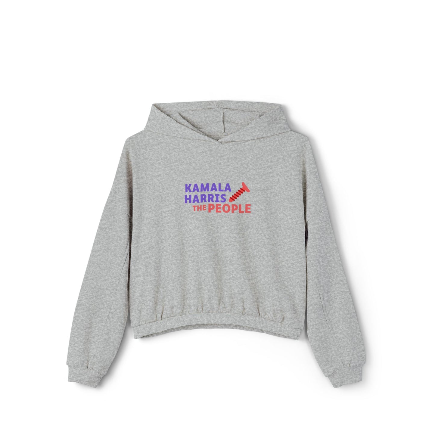 Kamala Harris "Screwing the People" Bella+Canvas Women's Cinched Bottom Hoodie