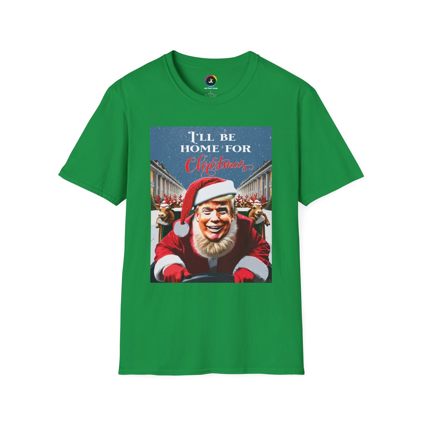 Trump 2024 'I'll Be Home for Christmas' Santa T-Shirt
